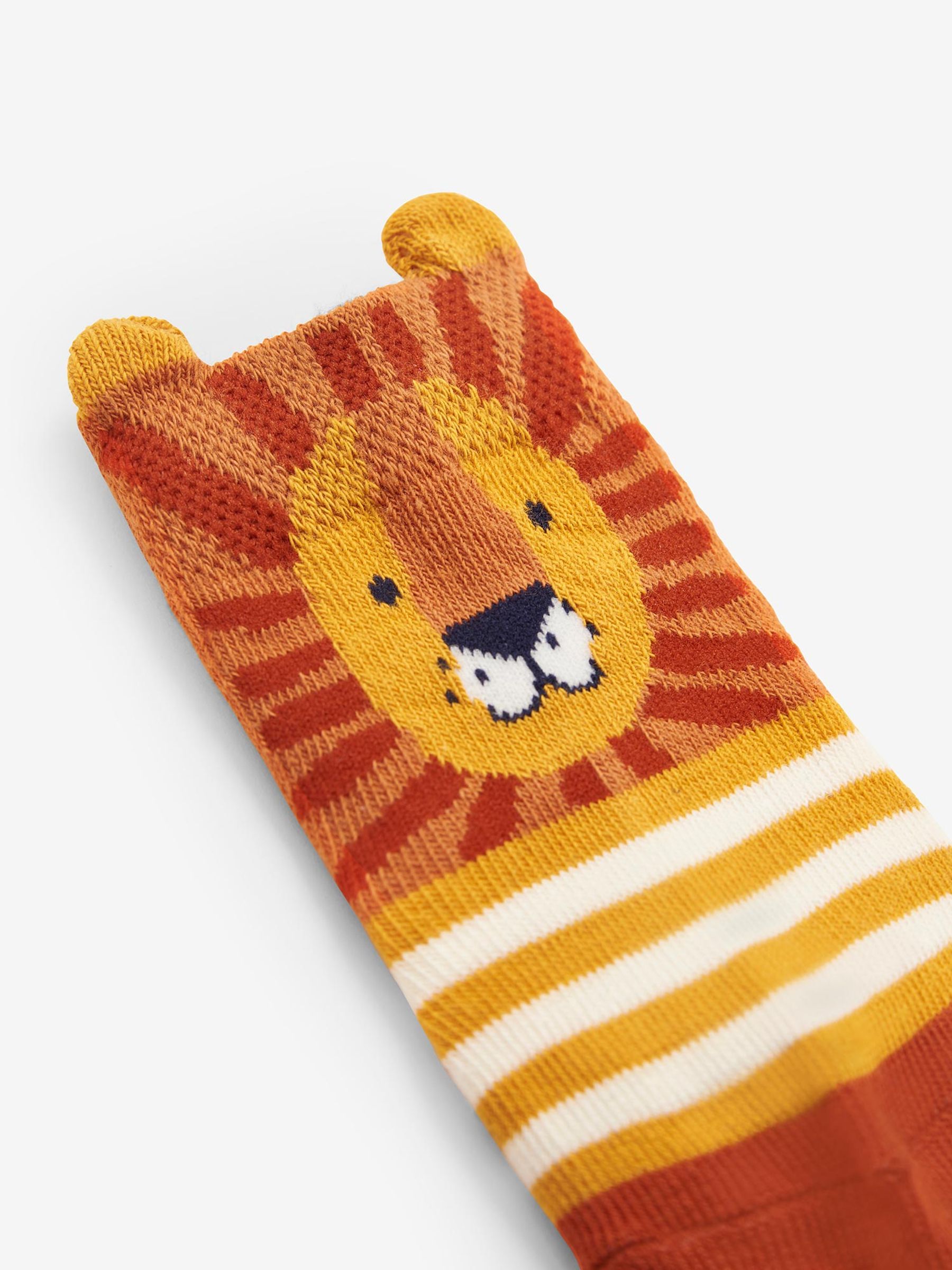 Orange 3-Pack Safari Socks - Image 2 of 2
