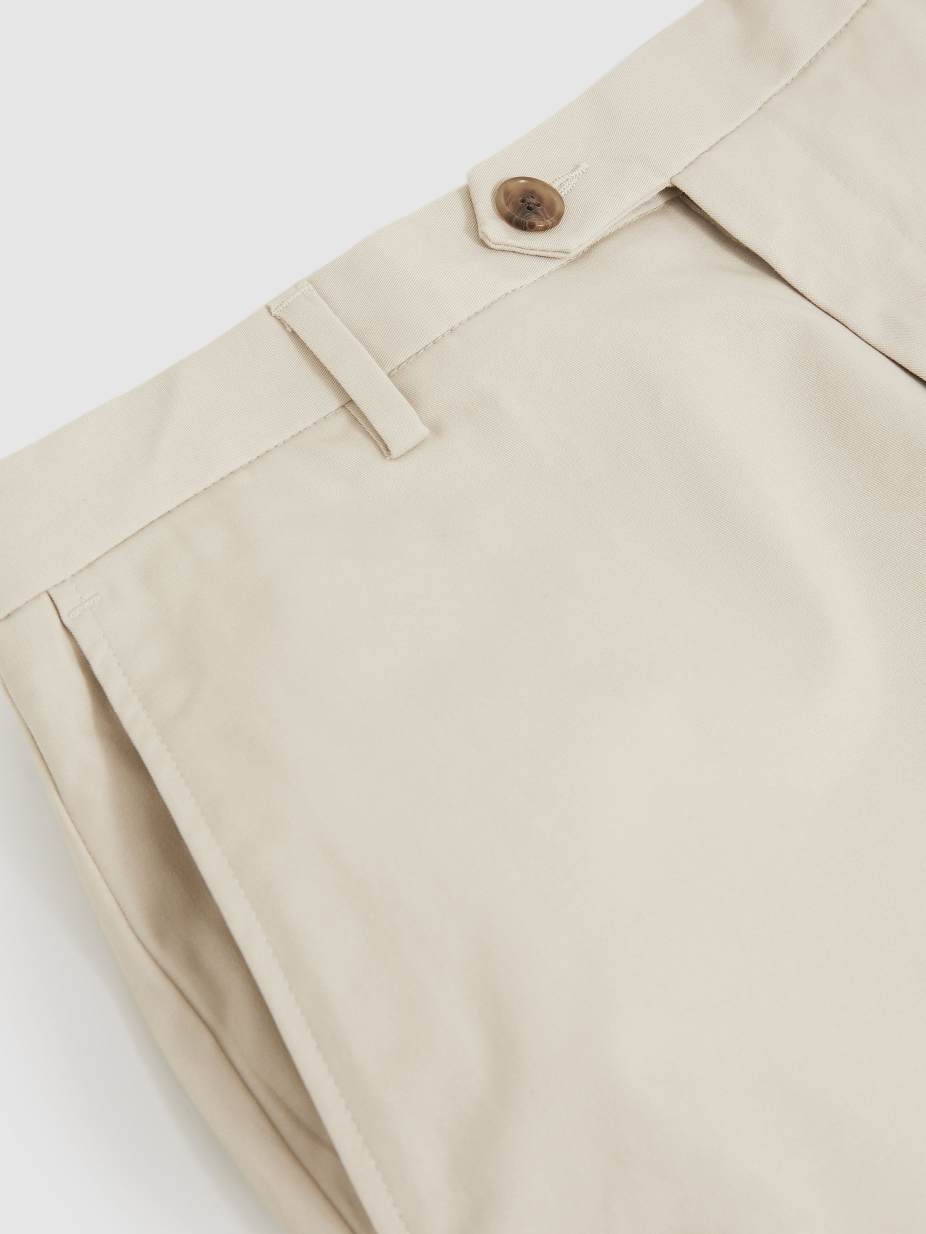 Cotton Chino Shorts With Stretch in Stone - Image 6 of 6