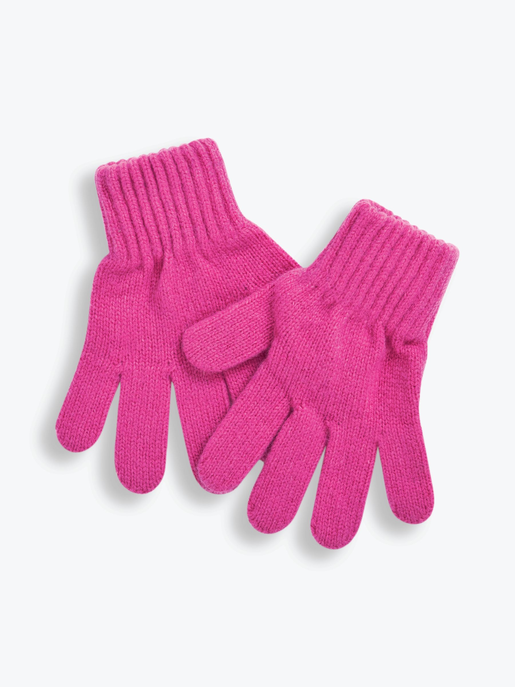 Fuchsia Plain Knitted Gloves - Image 1 of 2