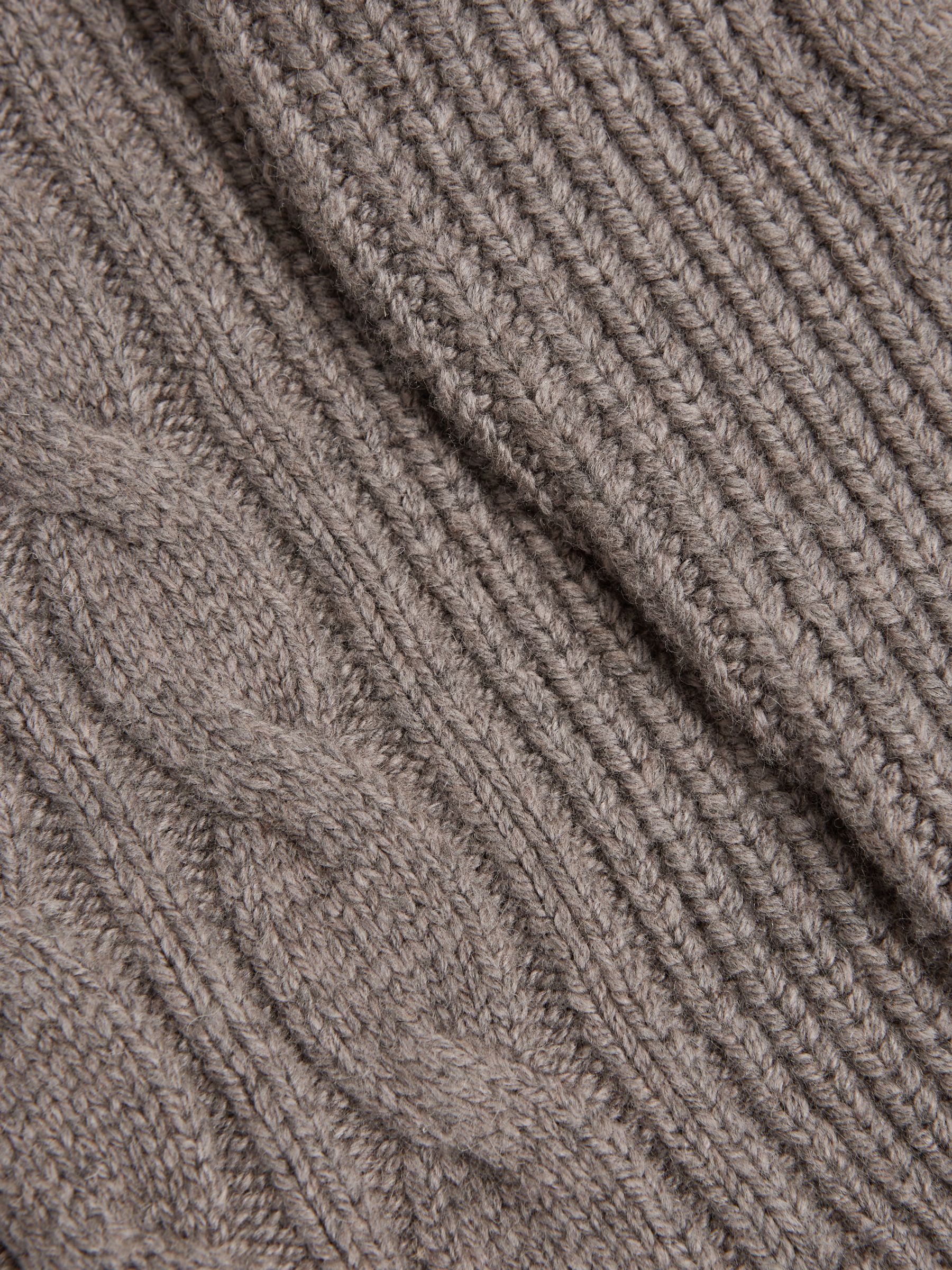 Junior Zip Neck Jumper in Mink - Image 7 of 7