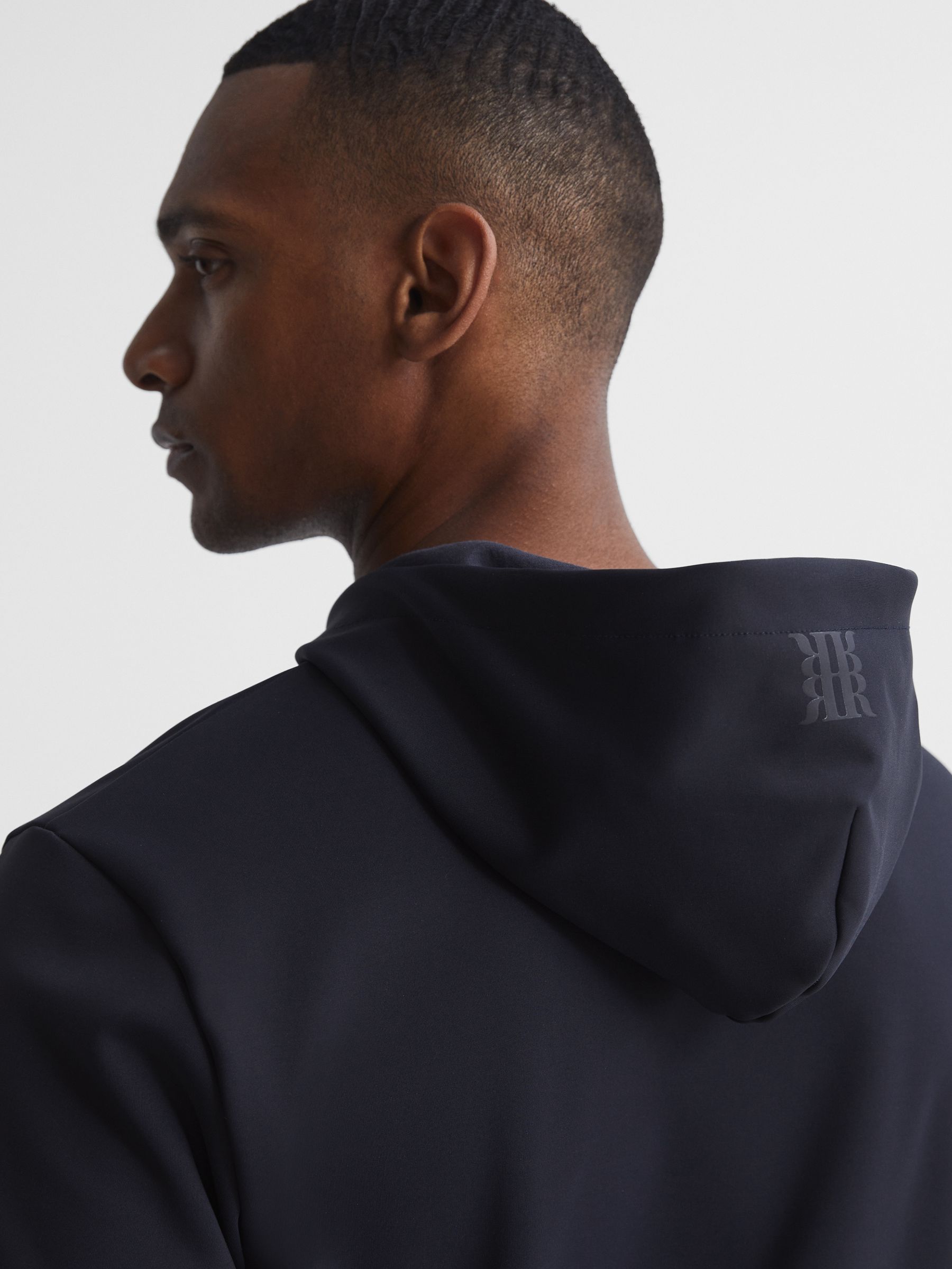 Castore Weatherproof Hoodie in Navy - Image 7 of 8