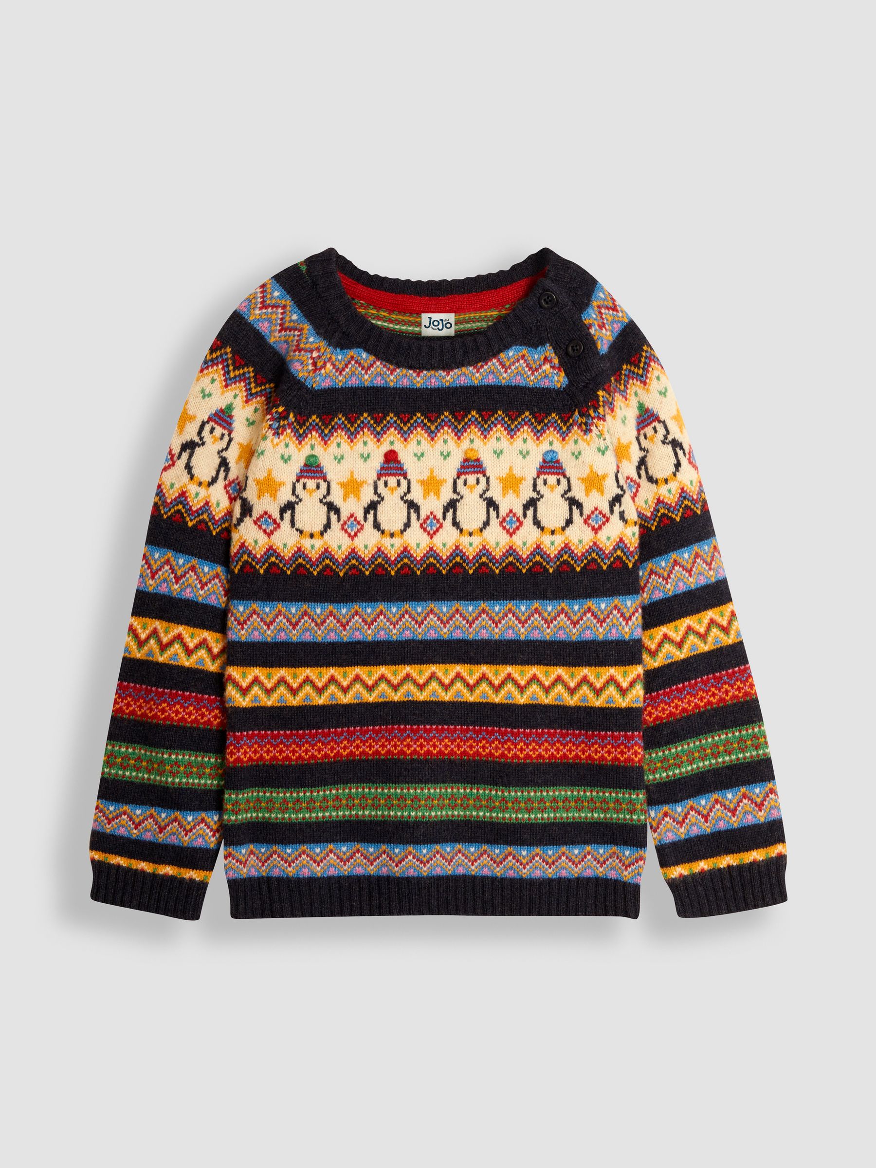 Navy Blue Penguin Fairisle Pattern Jumper - Image 1 of 5
