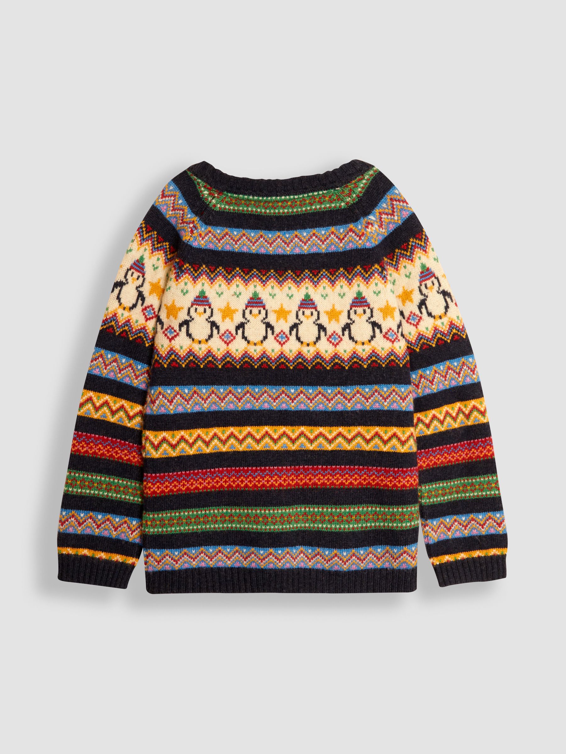 Navy Blue Penguin Fairisle Pattern Jumper - Image 2 of 5