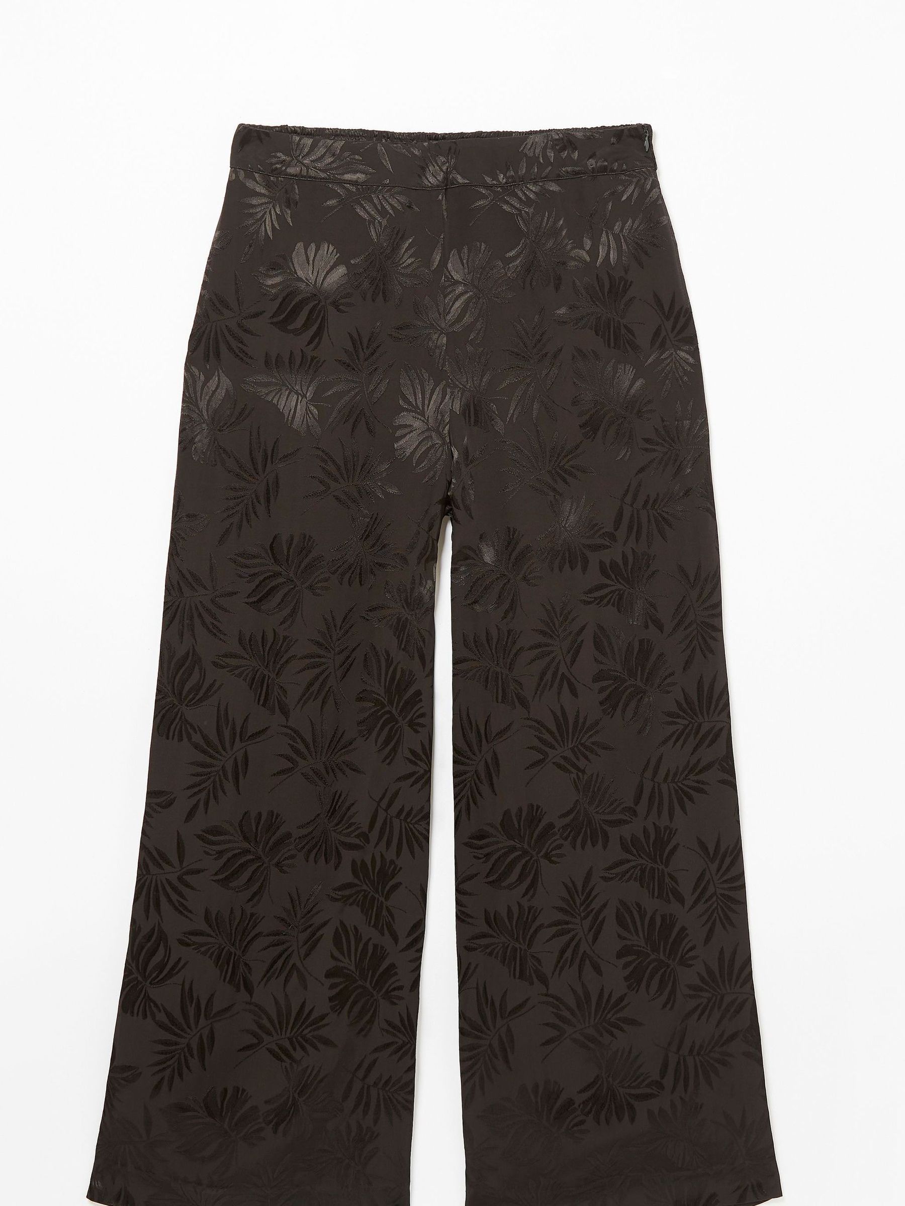 Jacquard Wide Leg Black Trousers - Image 5 of 5