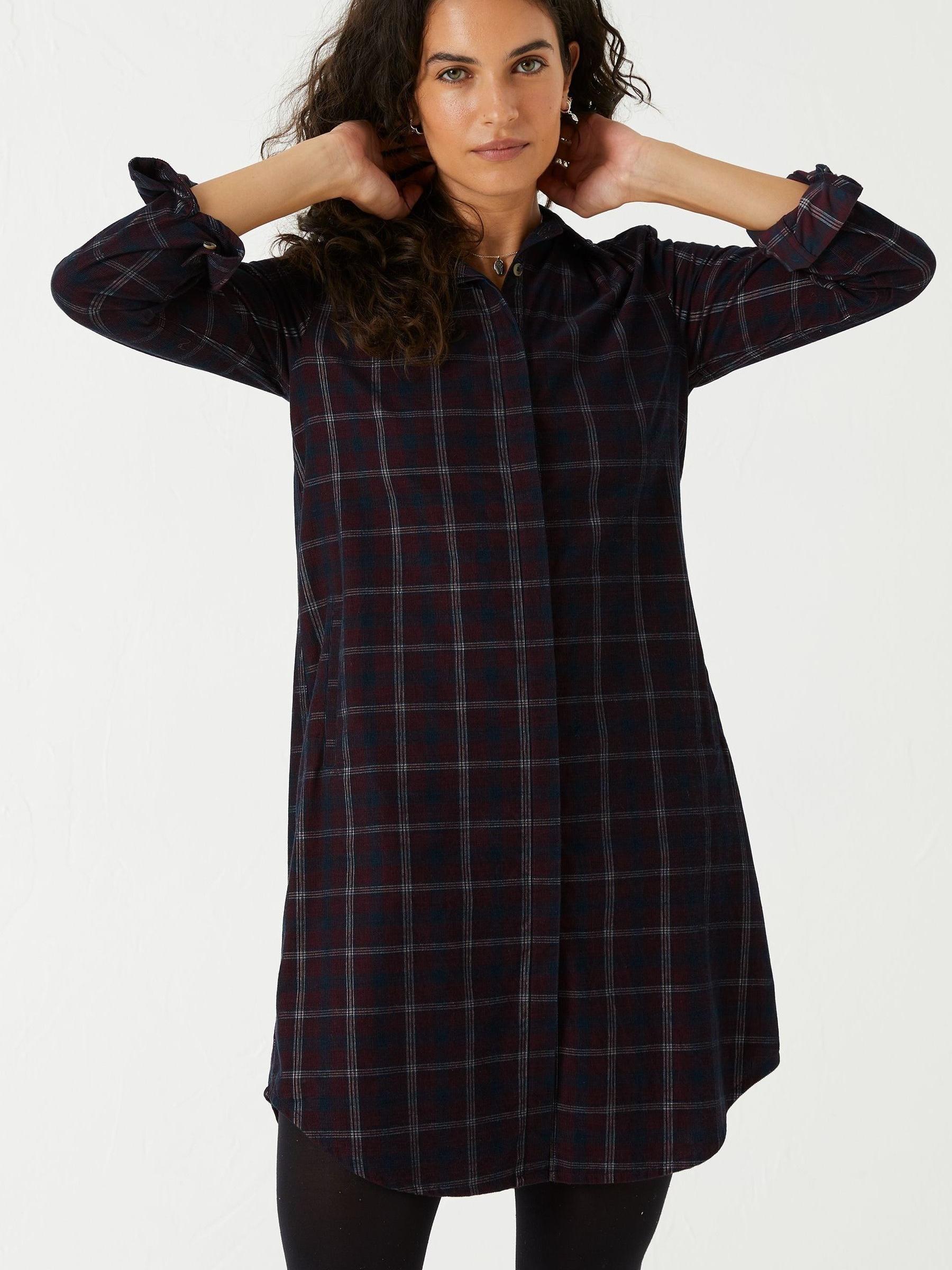 Purple Chester Check Shirt Dress - Image 1 of 1 Purple Chester Check Shirt Dress - Image 1 of 1