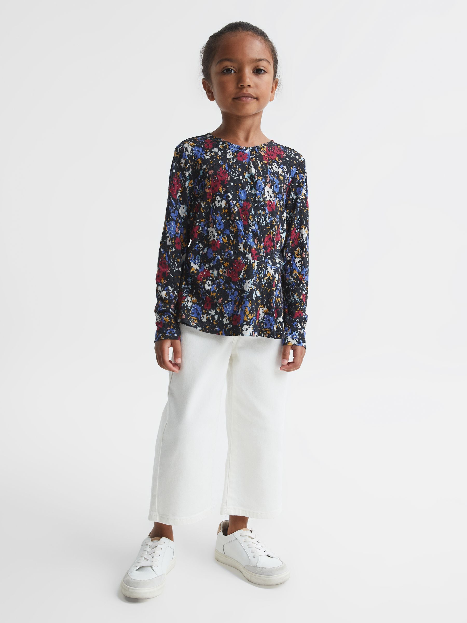 4-9 yrs Printed Jersey Top in Navy Print - Image 1 of 6