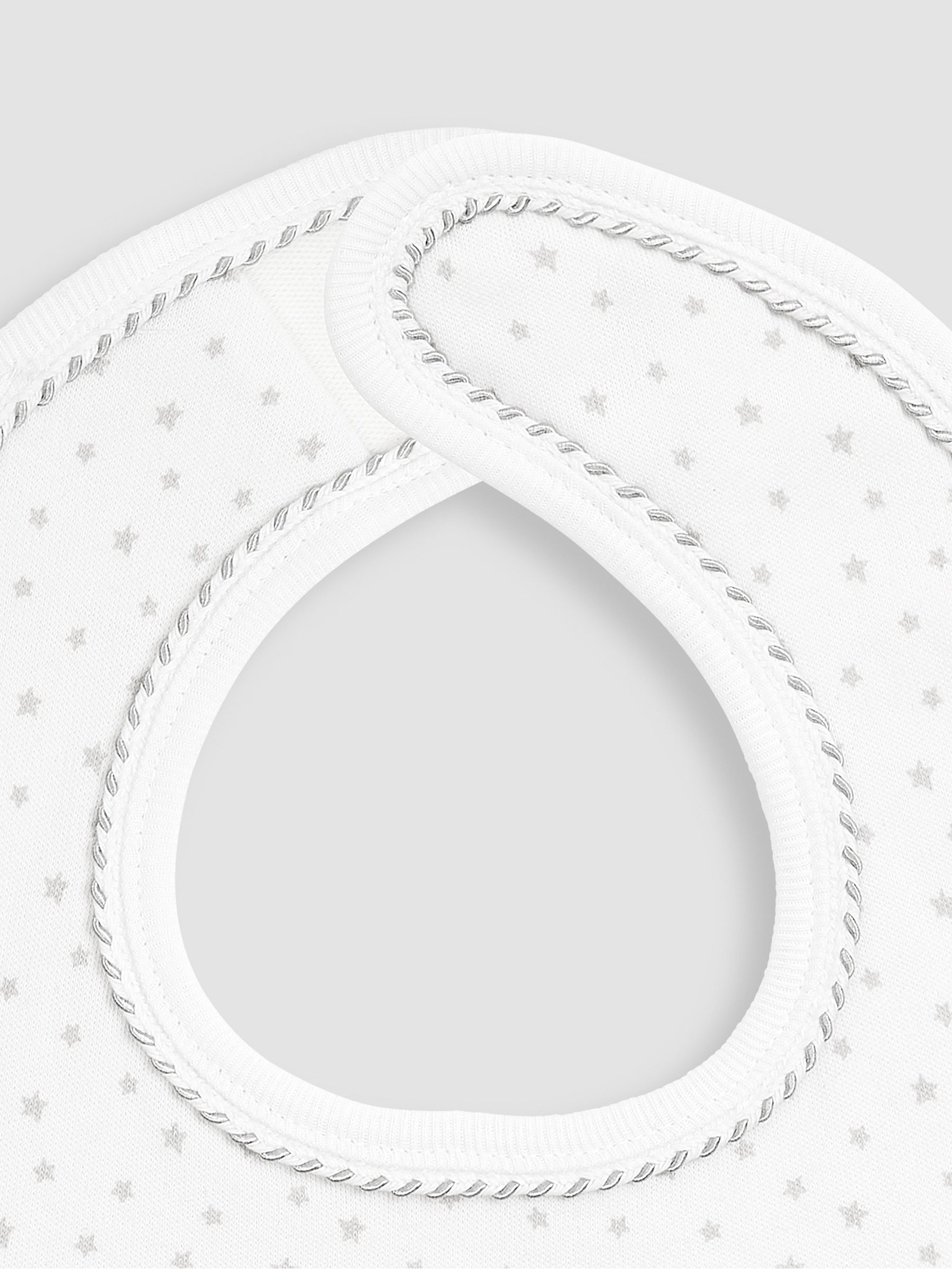White Welcome Little One Embroidered Bib - Image 3 of 4