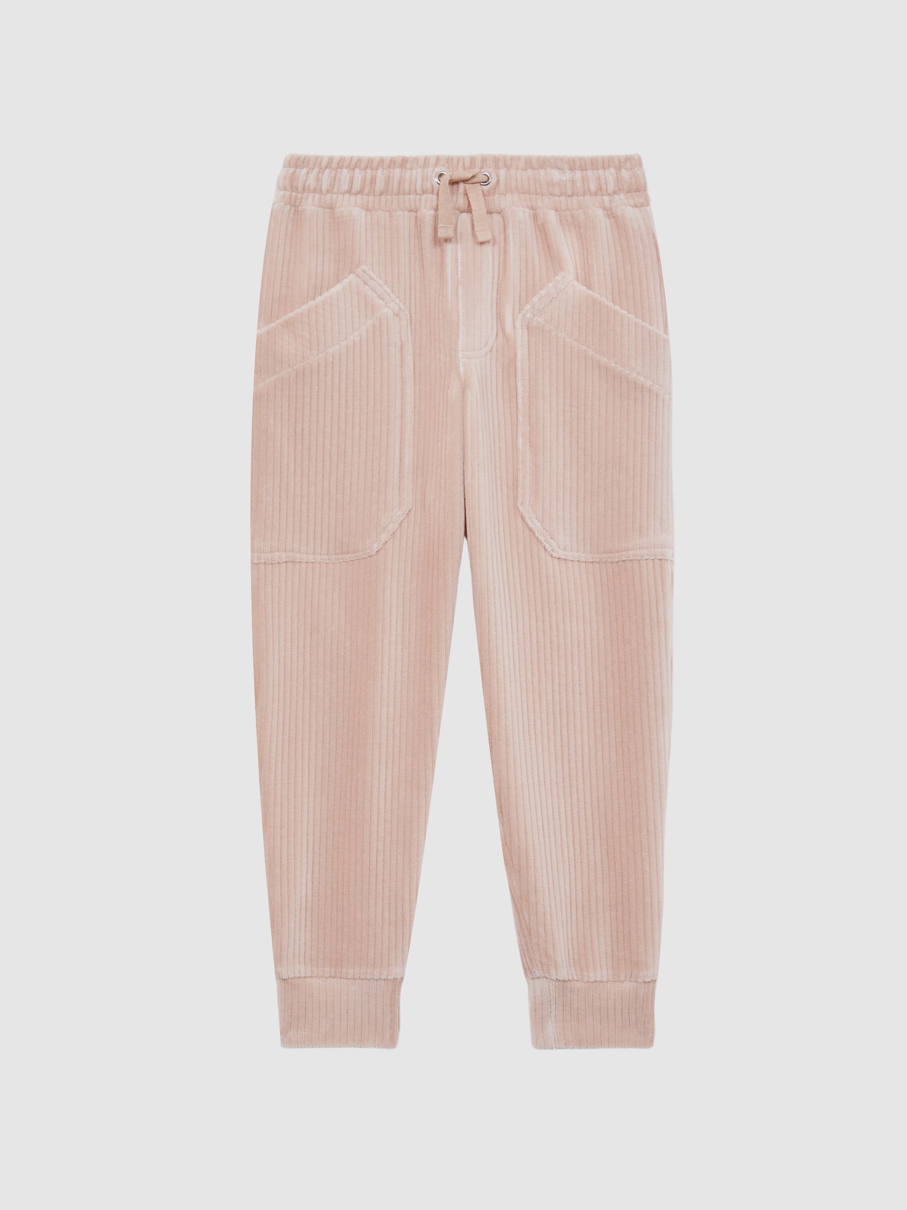 9-14 yrs Relaxed Corduroy Drawstring Trousers in Camel - Image 2 of 5