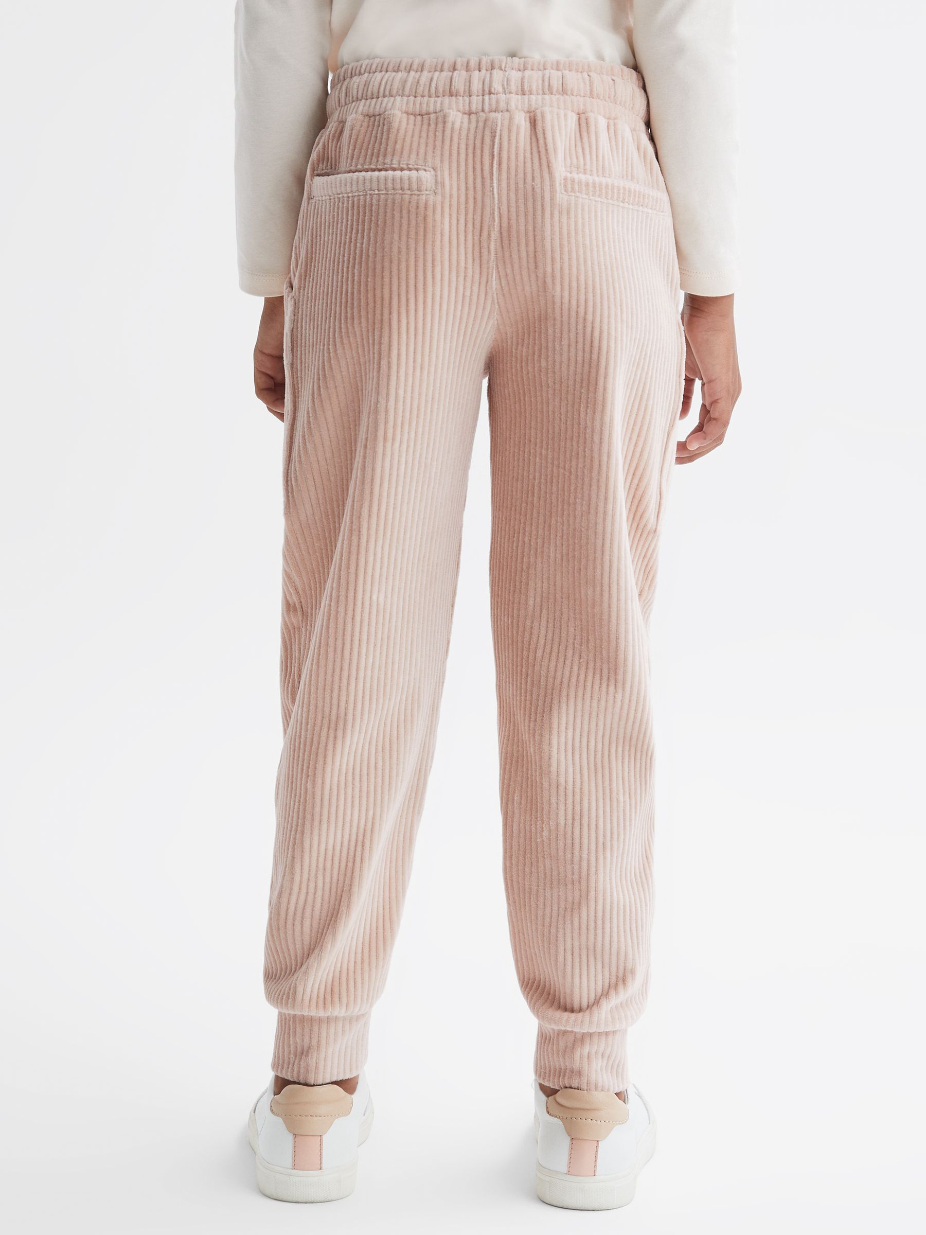 9-14 yrs Relaxed Corduroy Drawstring Trousers in Camel - Image 4 of 5