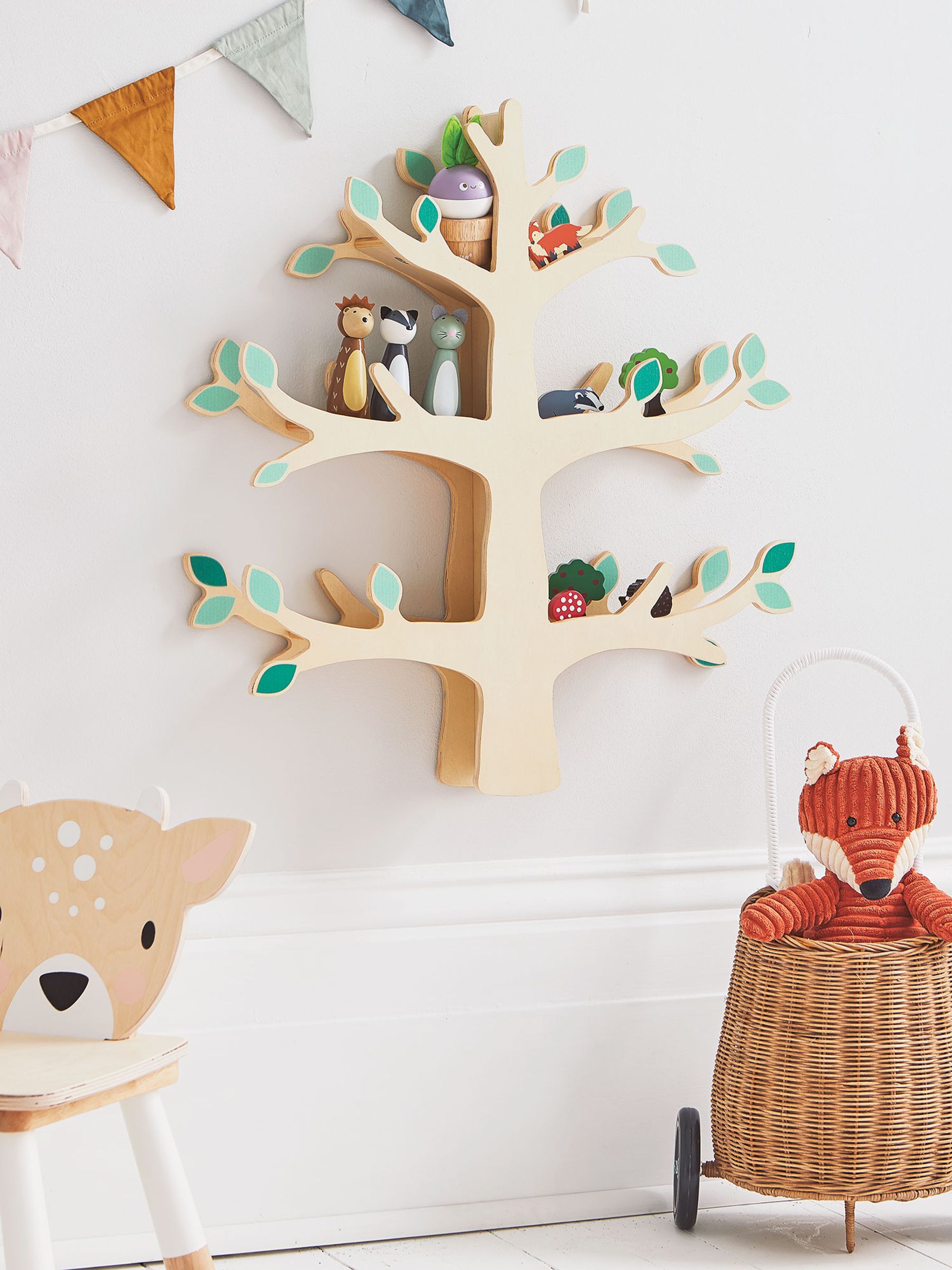 Woodland Tree Wall Shelf in Cream - Image 1 of 4
