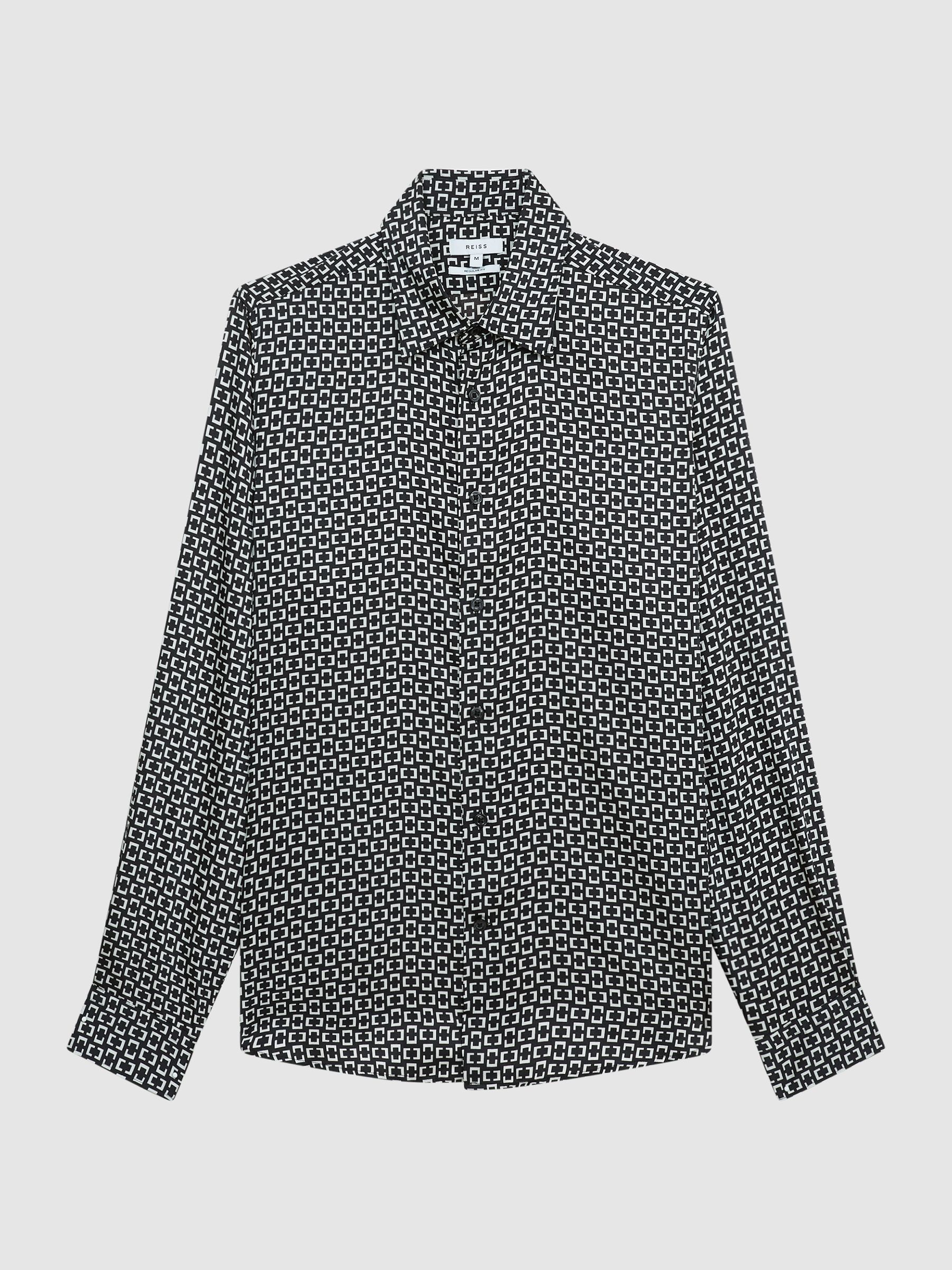 Geo Print Shirt in Black - Image 2 of 7