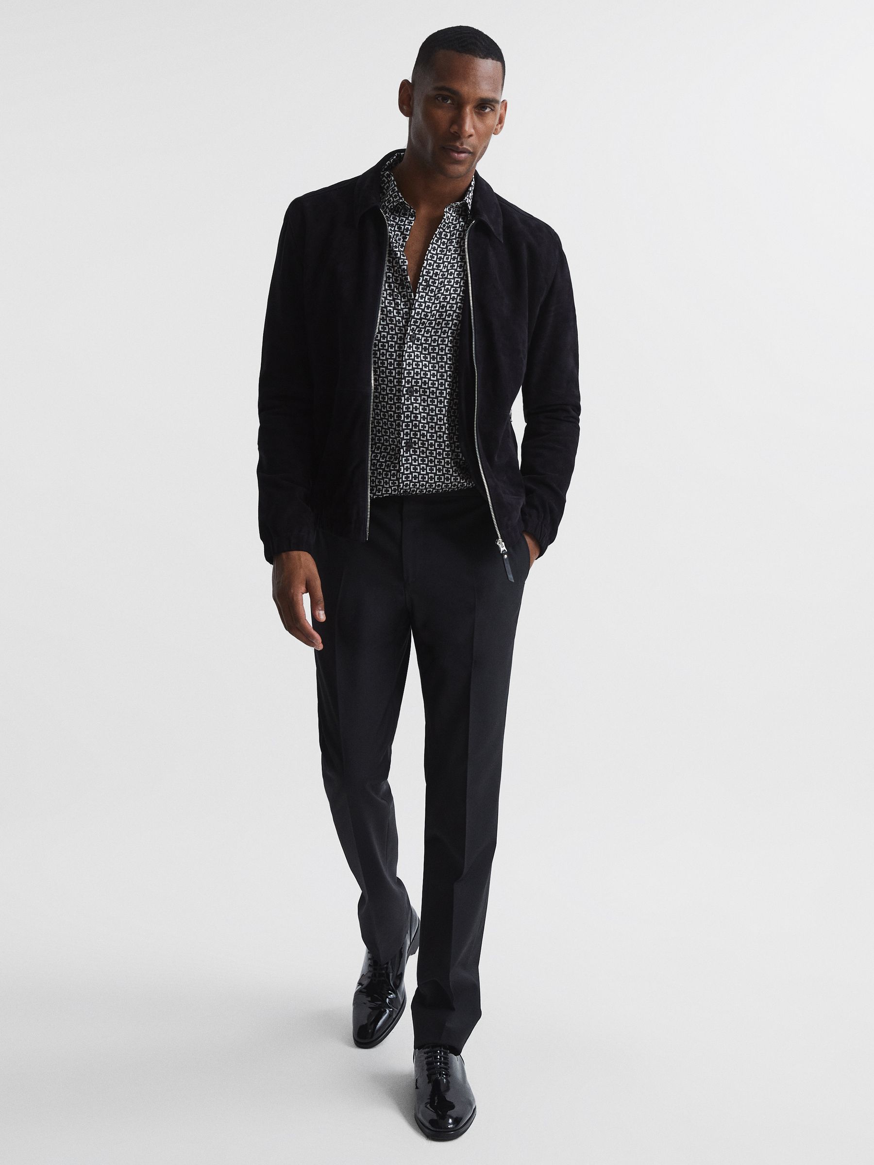Geo Print Shirt in Black - Image 3 of 7