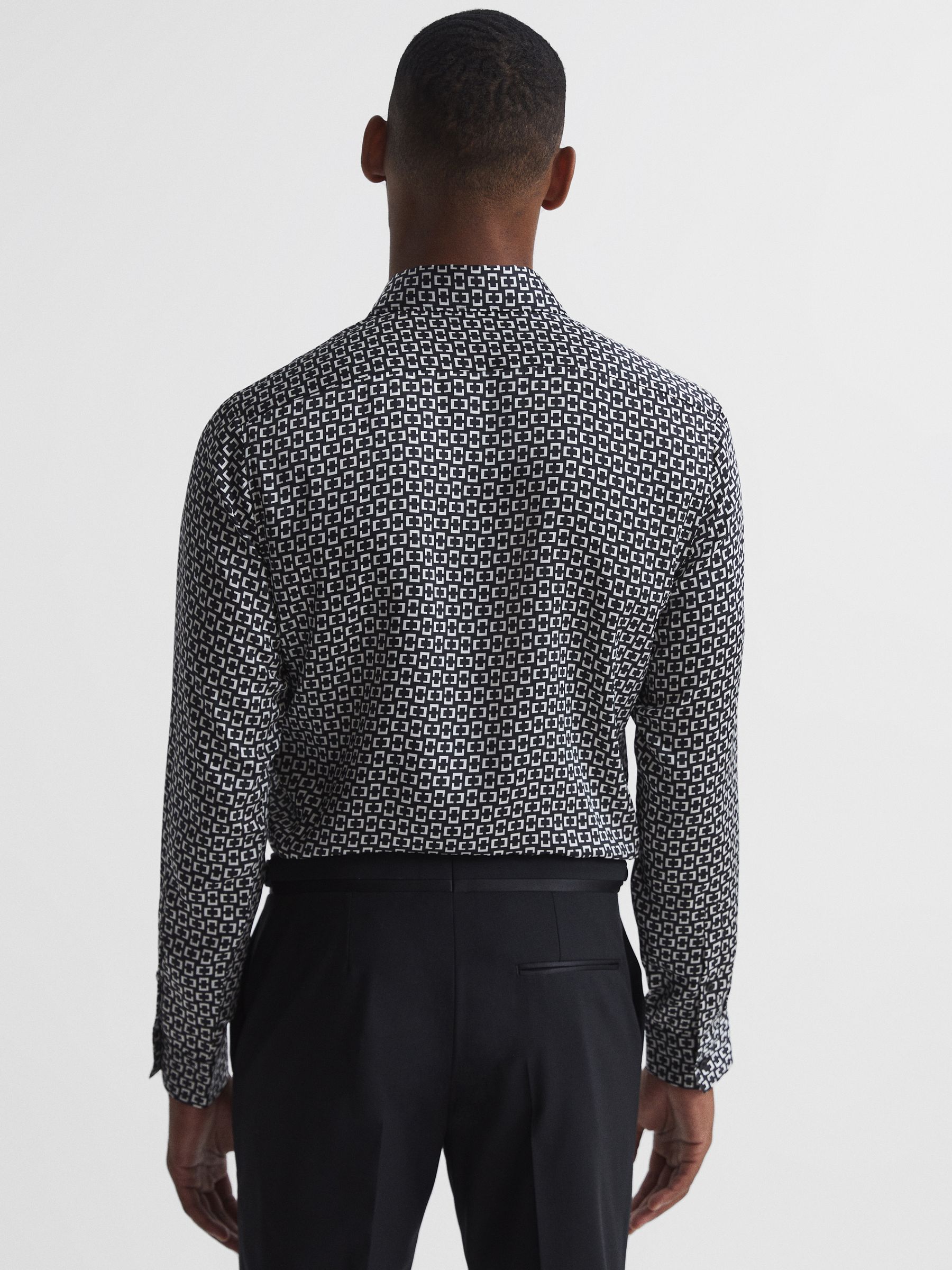 Geo Print Shirt in Black - Image 5 of 7
