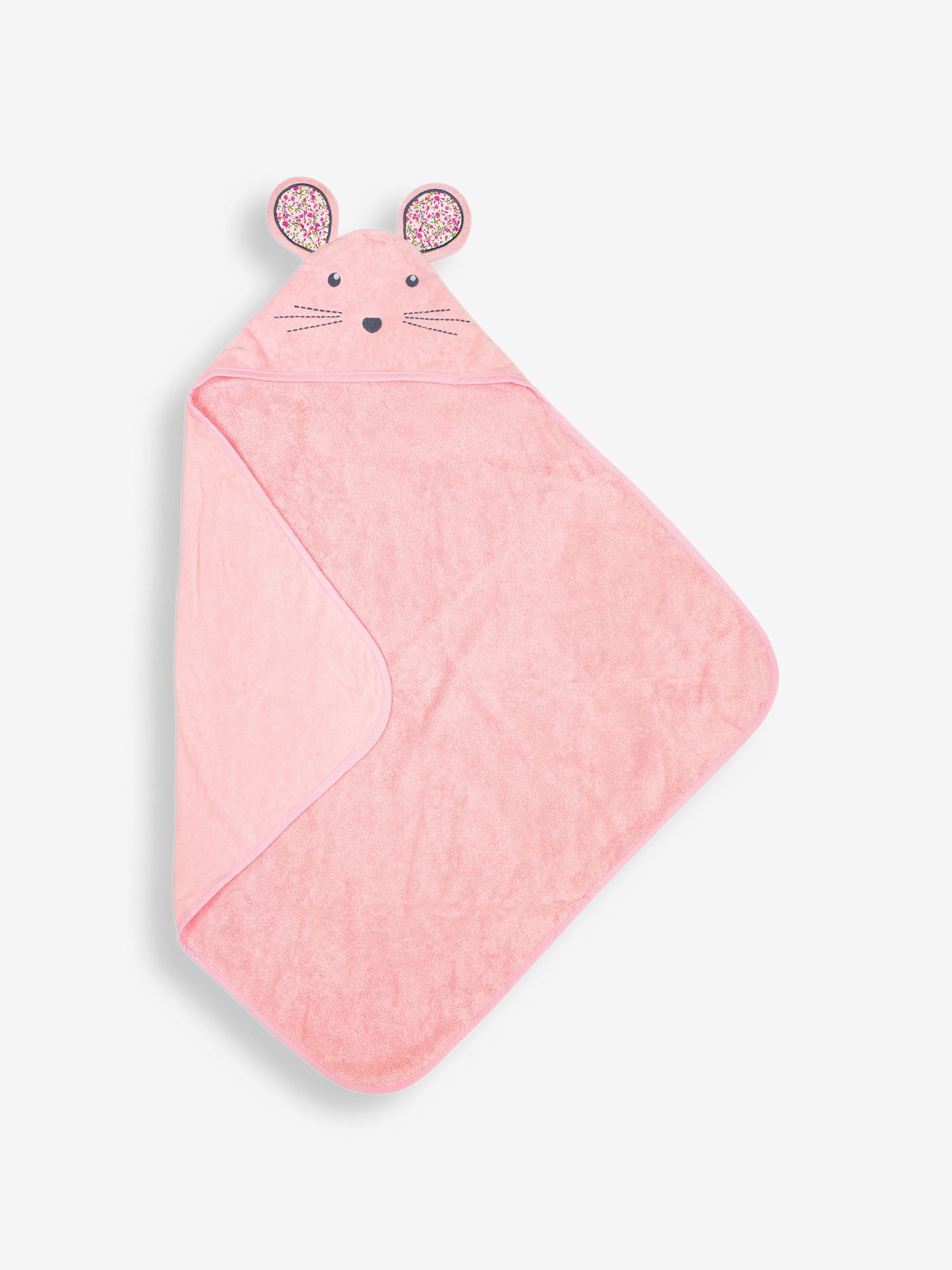 Mouse Hooded Towel in Pink - Image 1 of 3