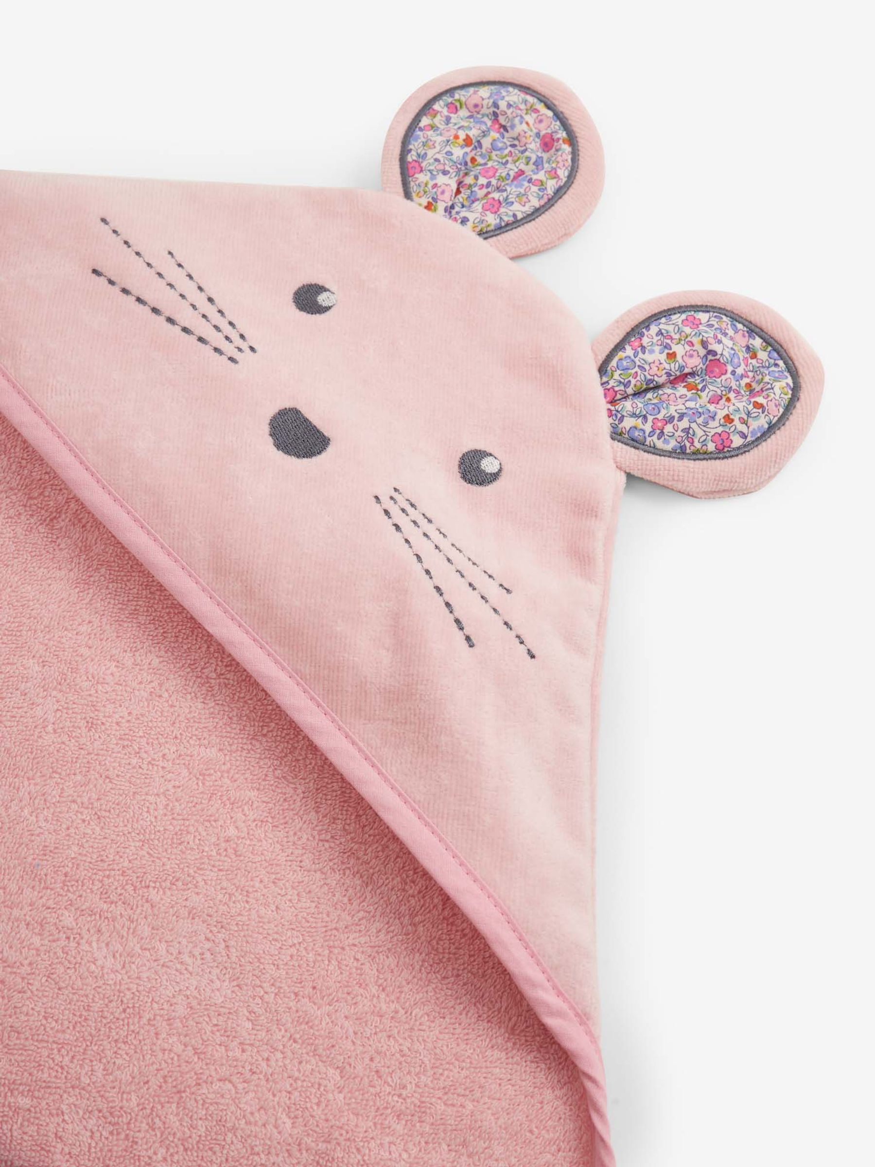 Mouse Hooded Towel in Pink - Image 3 of 3