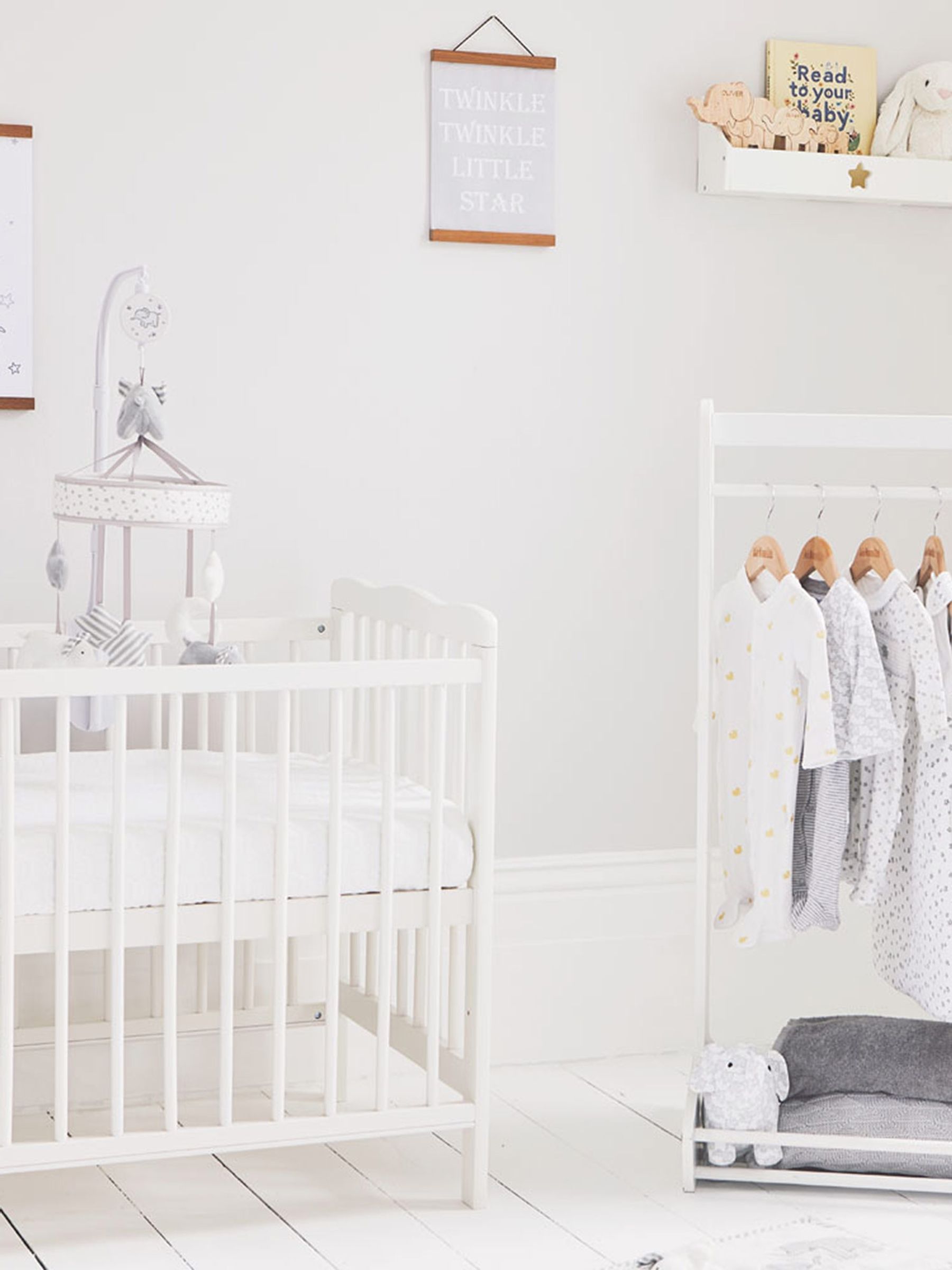 Clothes Rail in White - Image 3 of 3