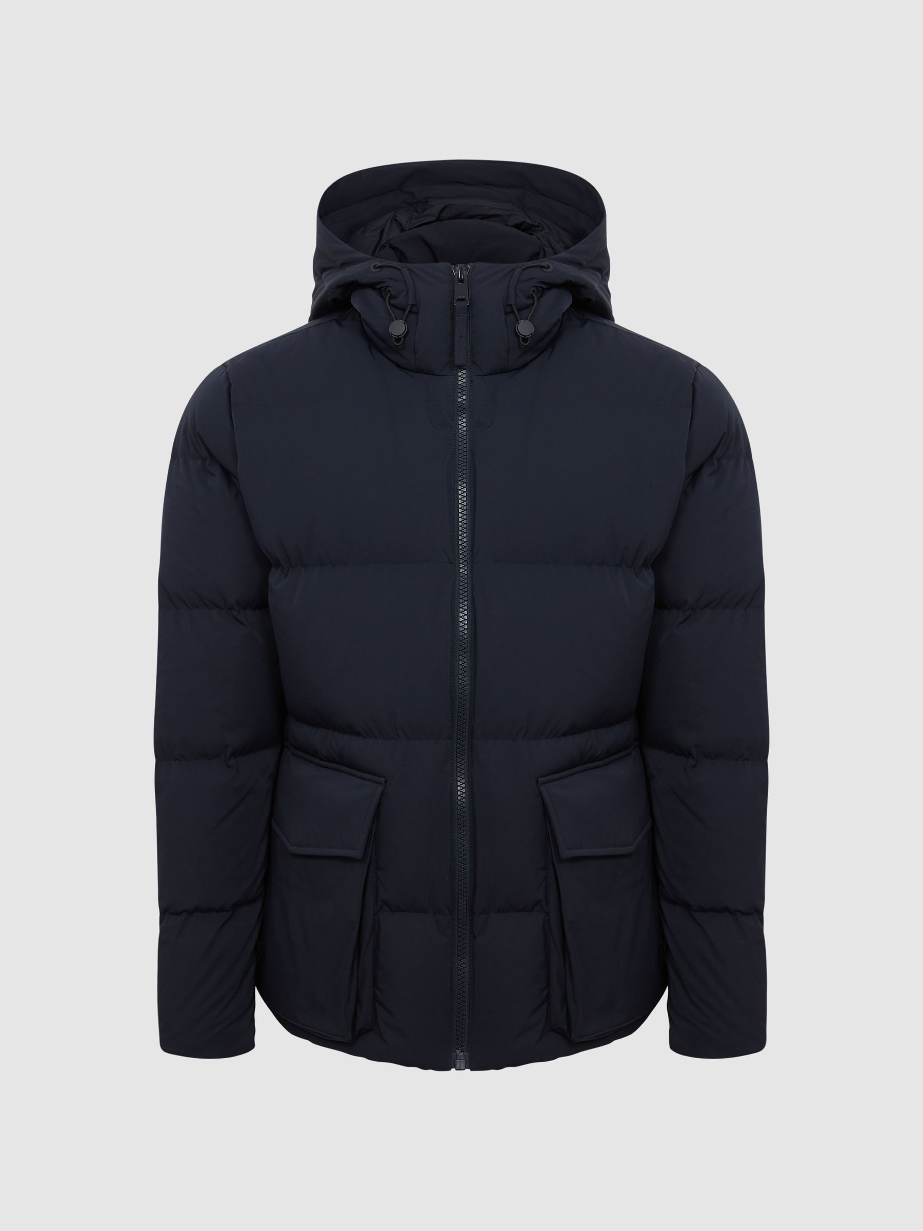Short Puffer Jacket in Navy - Image 2 of 6