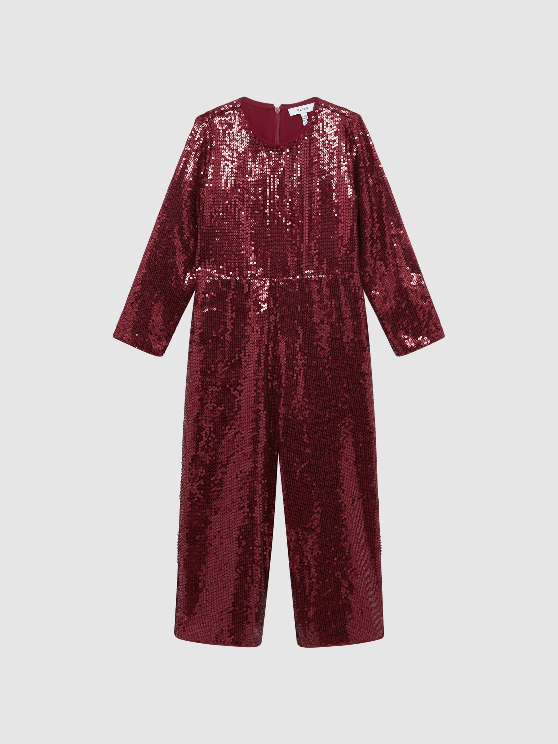 9-12 yrs Sequin Jumpsuit in Berry - Image 2 of 6