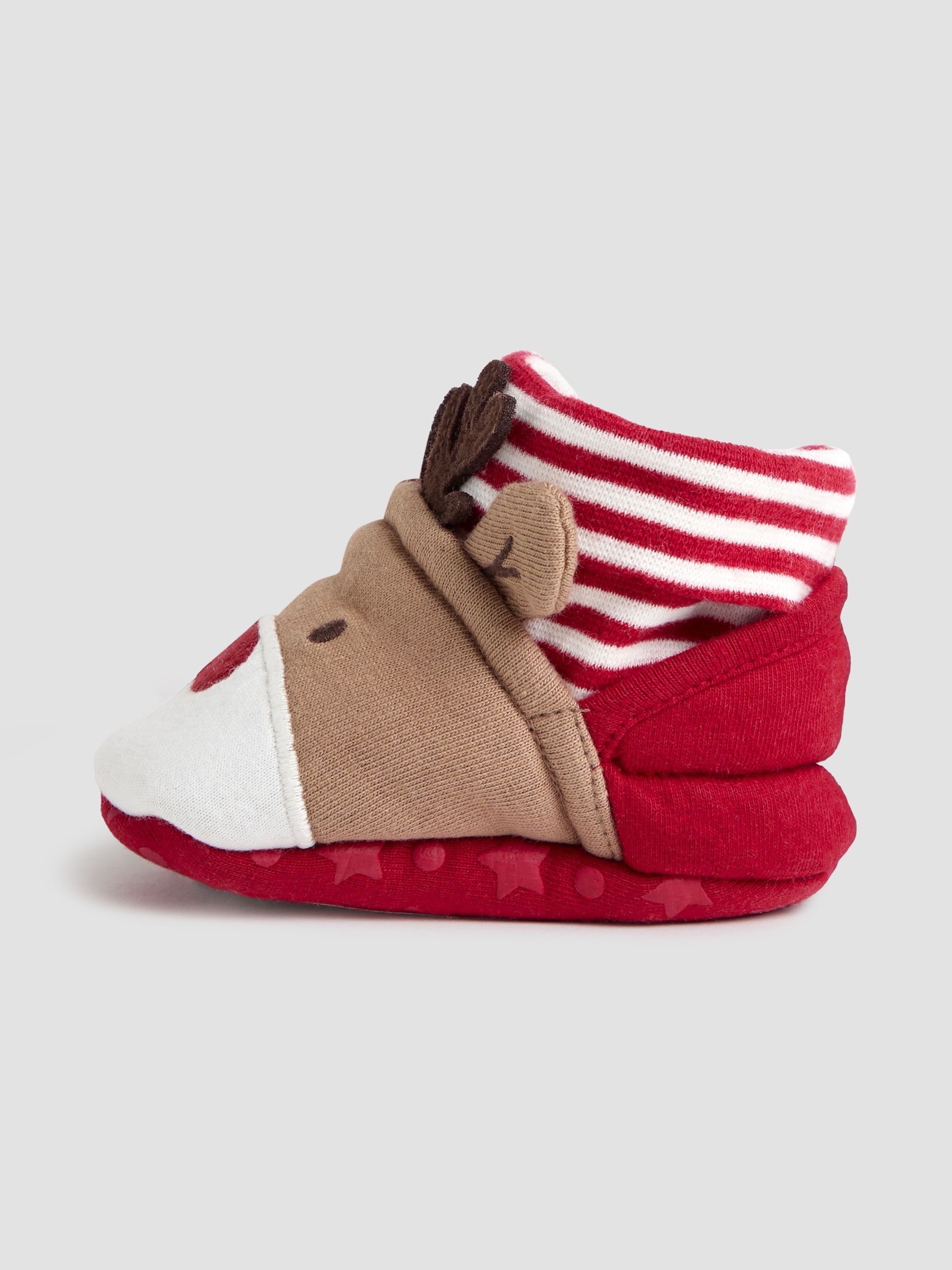 Red Reindeer Baby Slippers - Image 3 of 3