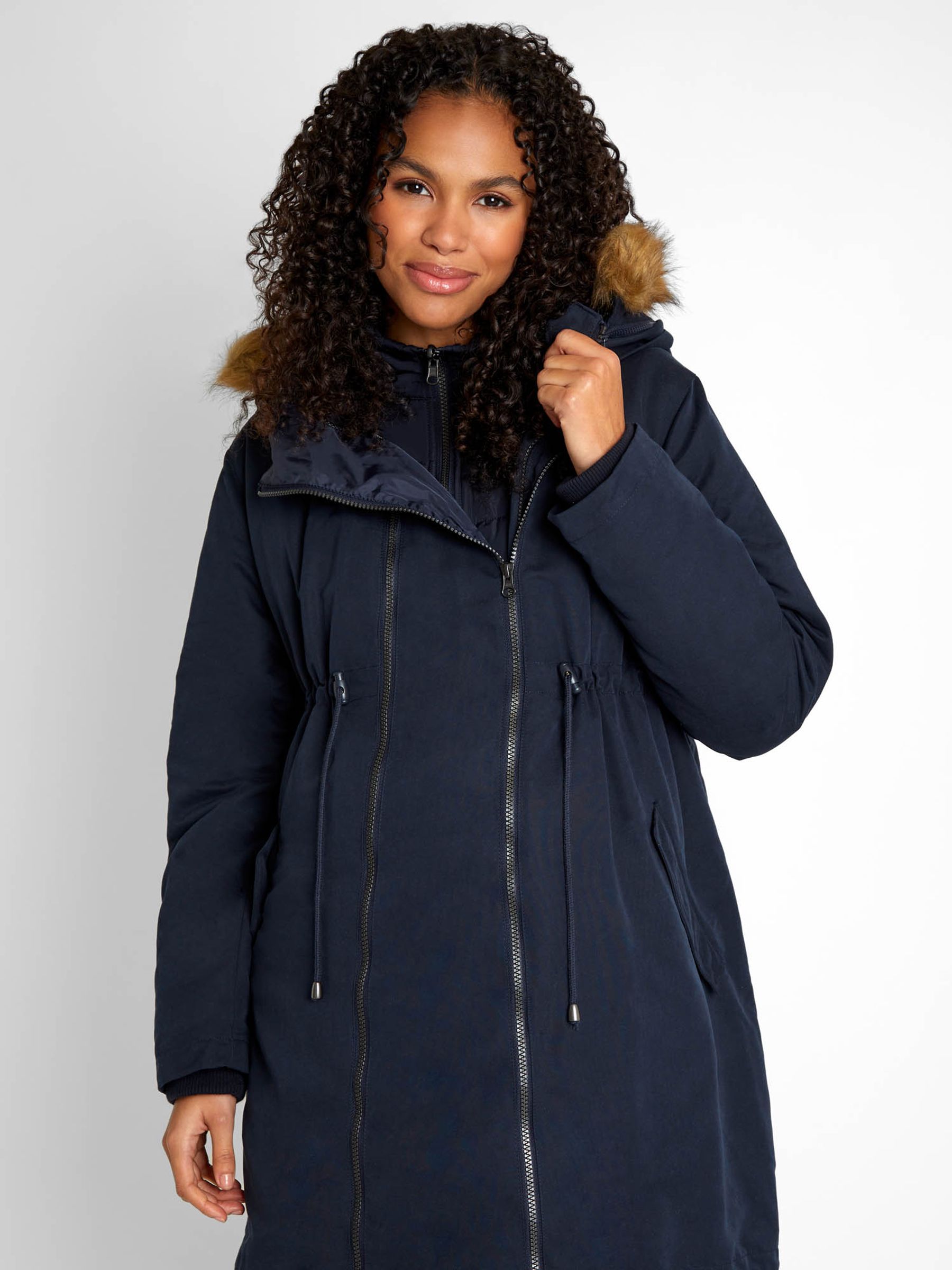 Navy Blue 5-in-1 All Seasons Maternity Parka | JoJo Maman Bébé USA