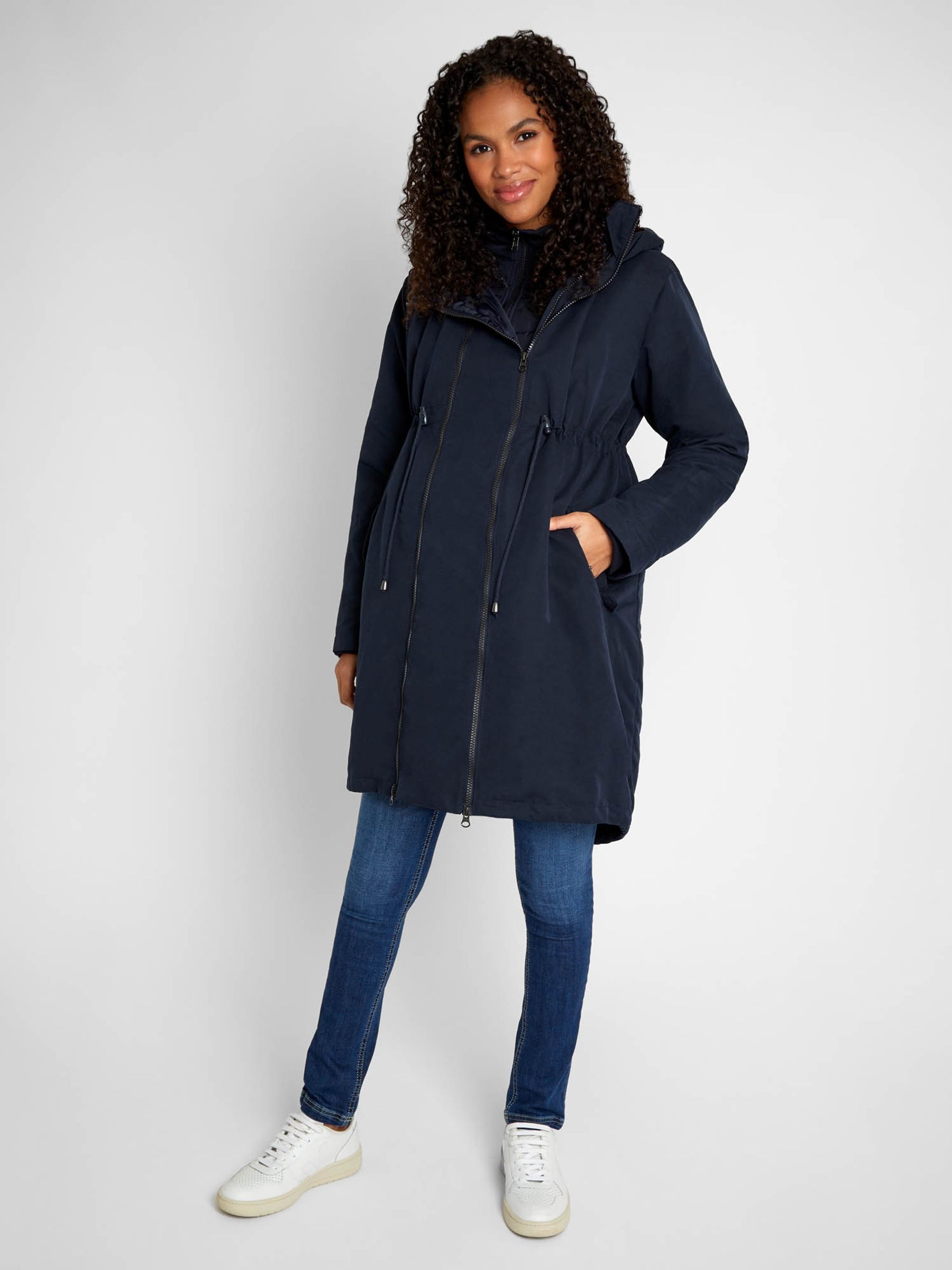 Navy Blue 5-in-1 All Seasons Maternity Parka - Image 3 of 10