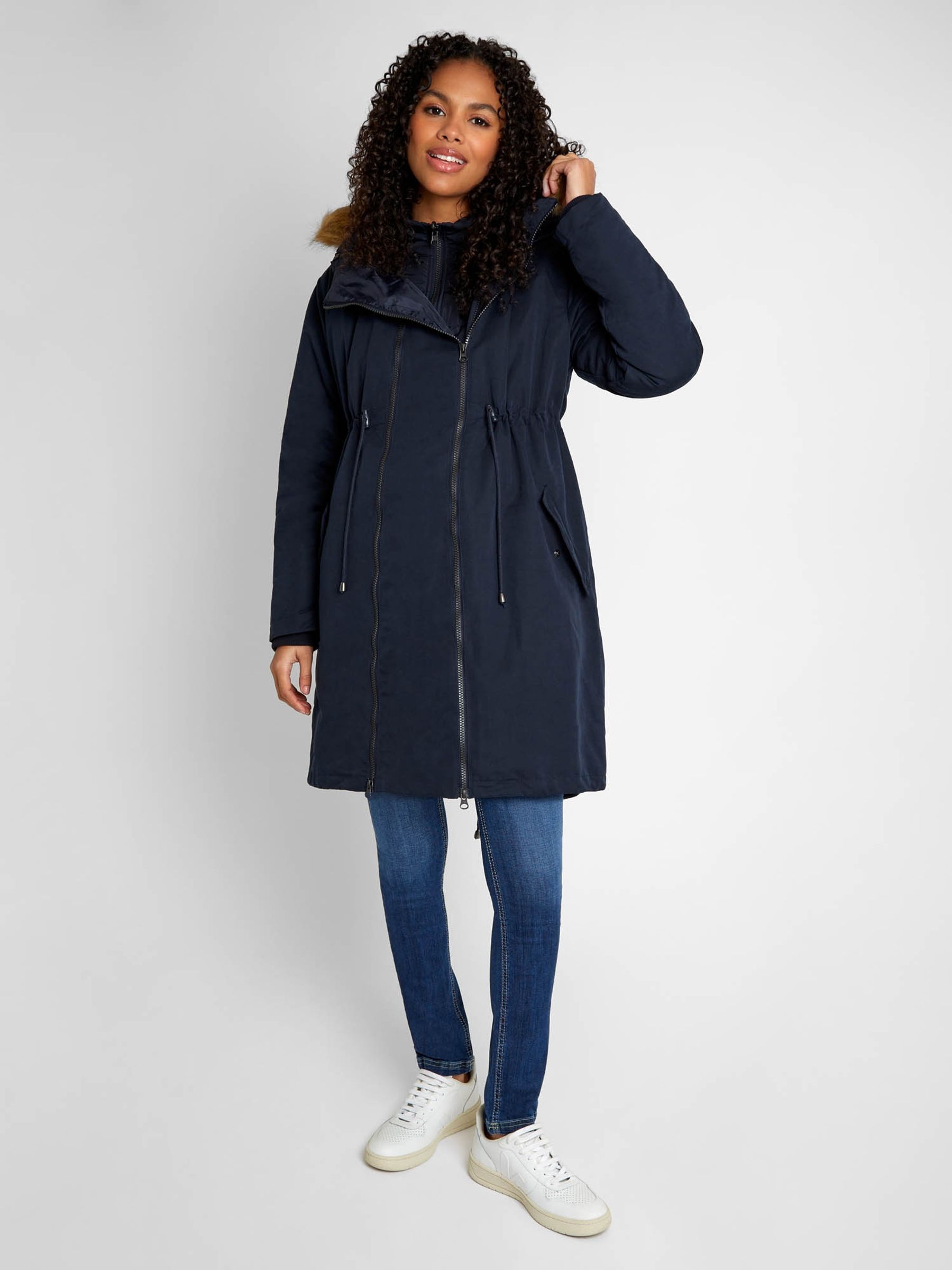 Navy Blue 5-in-1 All Seasons Maternity Parka | JoJo Maman Bébé USA