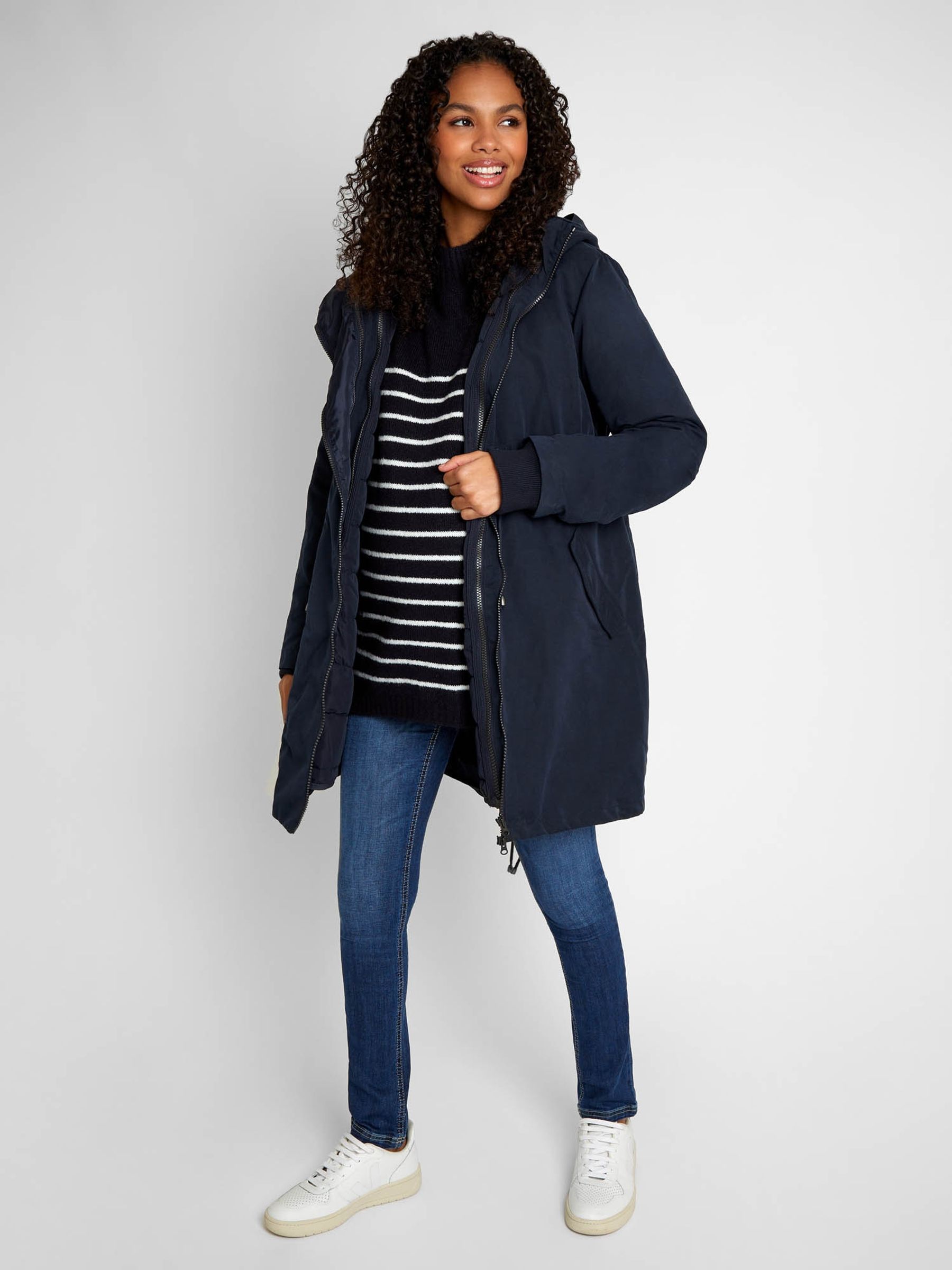 Navy Blue 5-in-1 All Seasons Maternity Parka | JoJo Maman Bébé USA