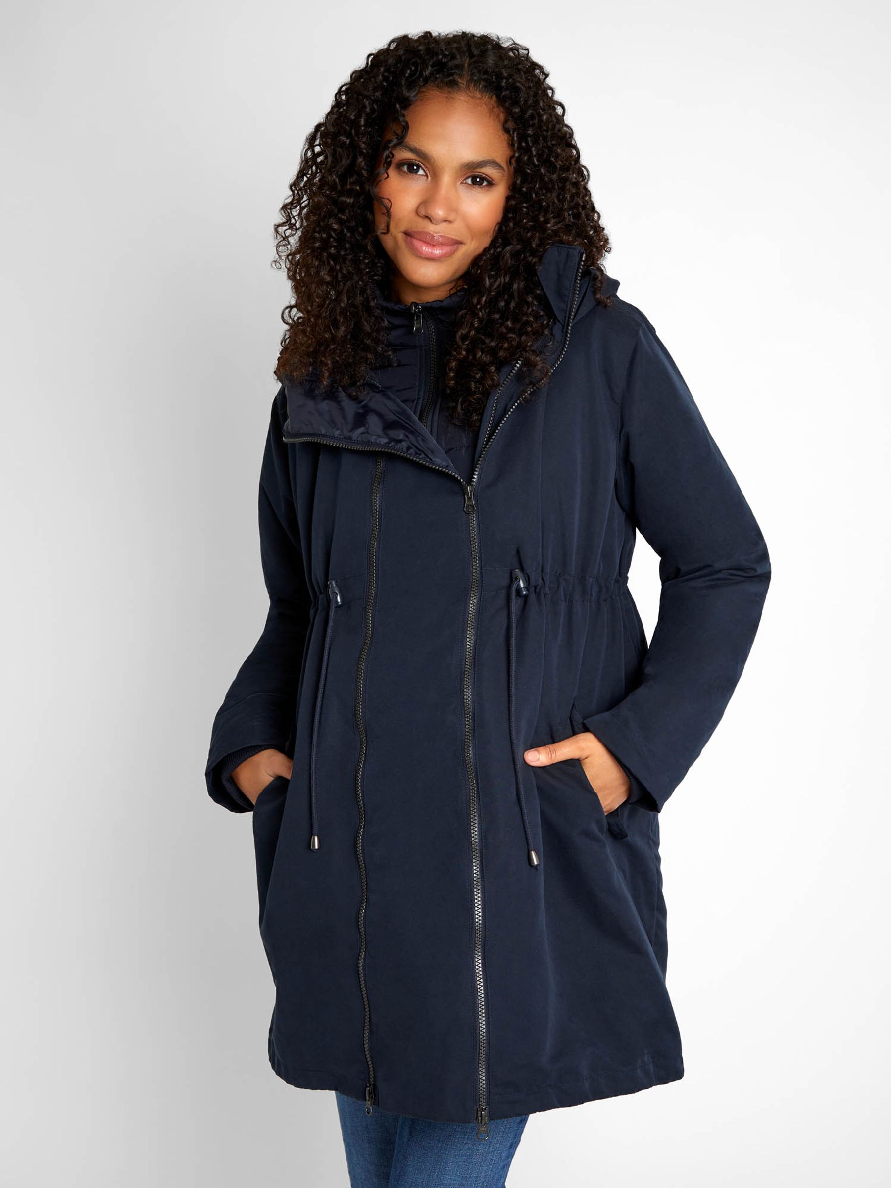 Navy Blue 5-in-1 All Seasons Maternity Parka - Image 8 of 10
