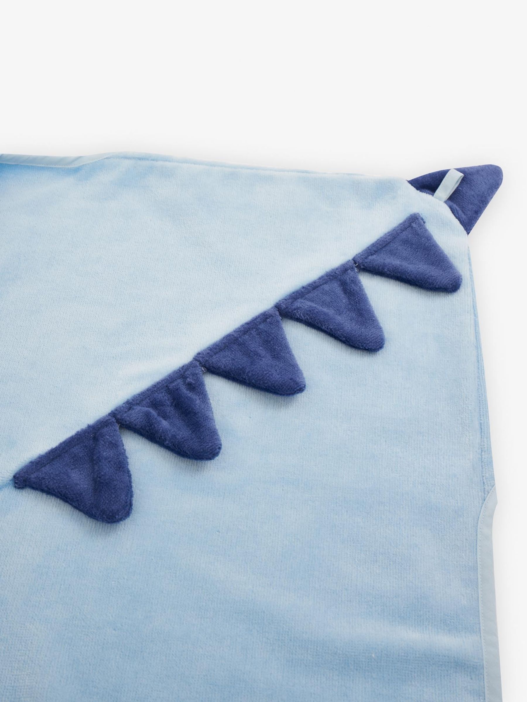 Blue Dino Character Hooded Towel - Image 4 of 4