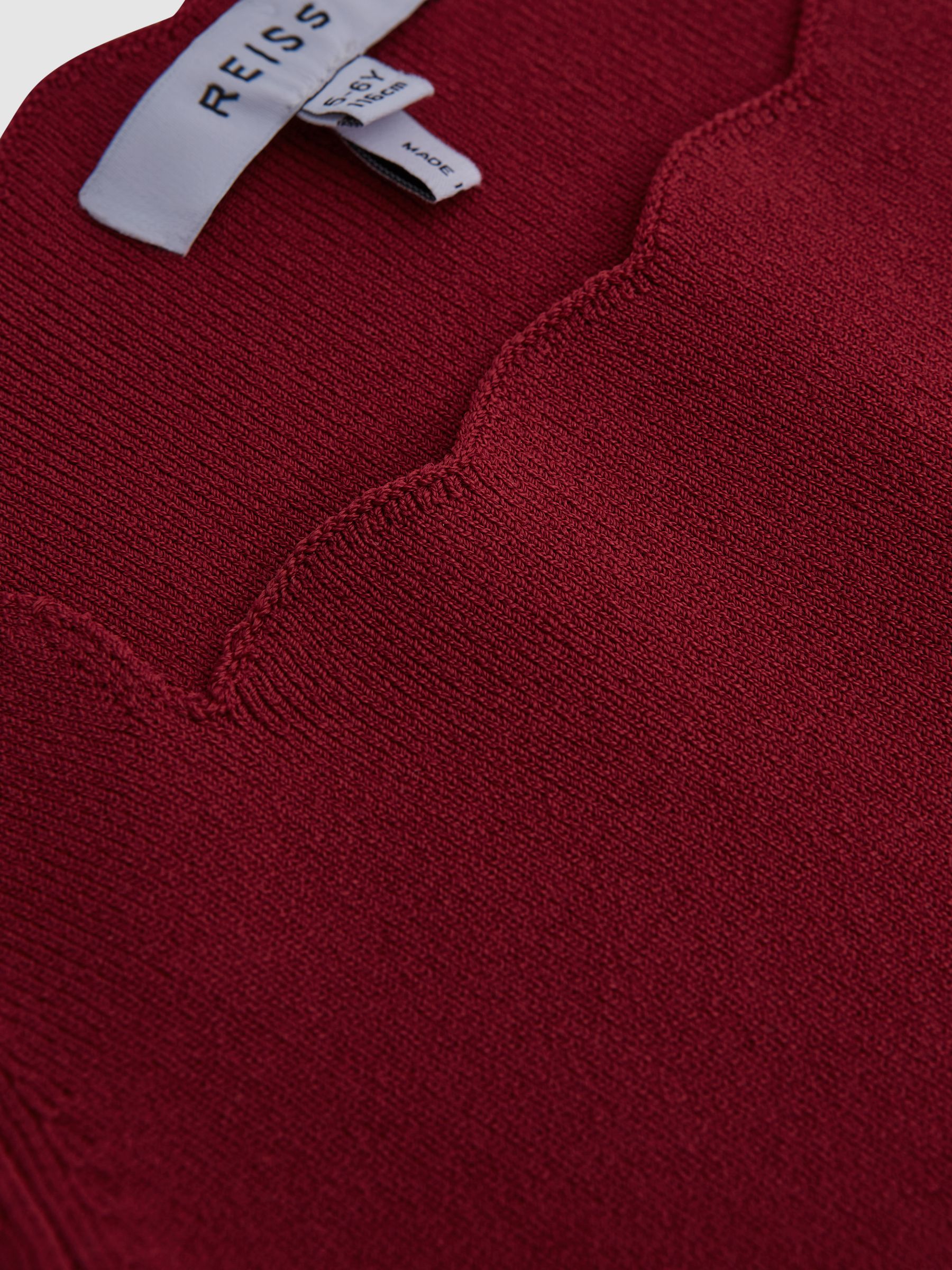 Square Neck Knitted Dress in Berry - Image 2 of 2 Square Neck Knitted Dress in Berry - Image 2 of 2