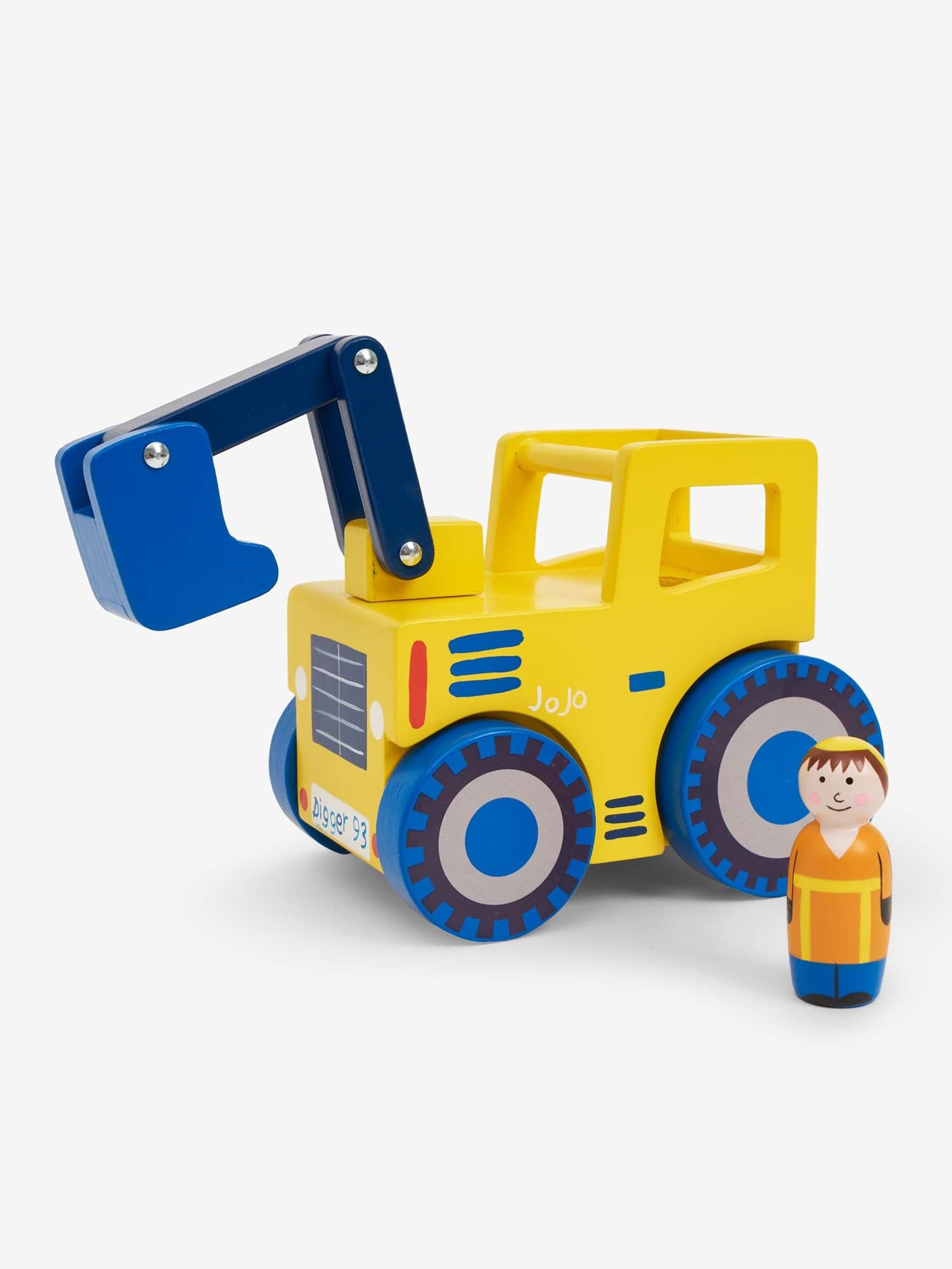 Wooden Digger Toy in Yellow - Image 2 of 9