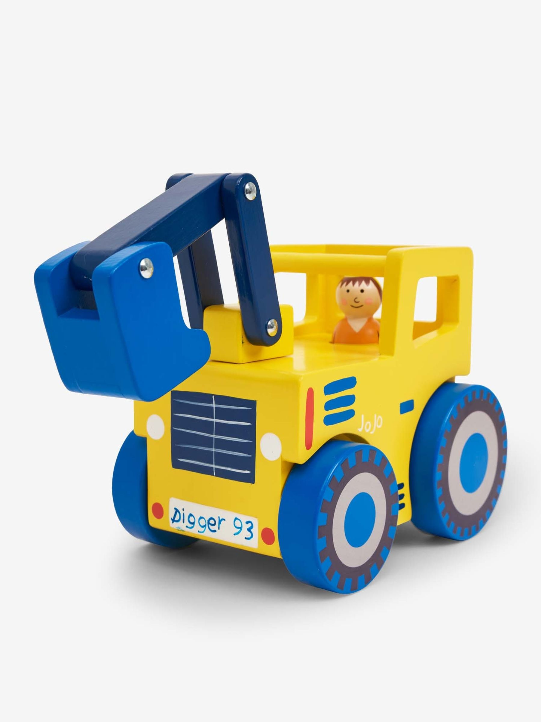 Wooden Digger Toy in Yellow - Image 3 of 9