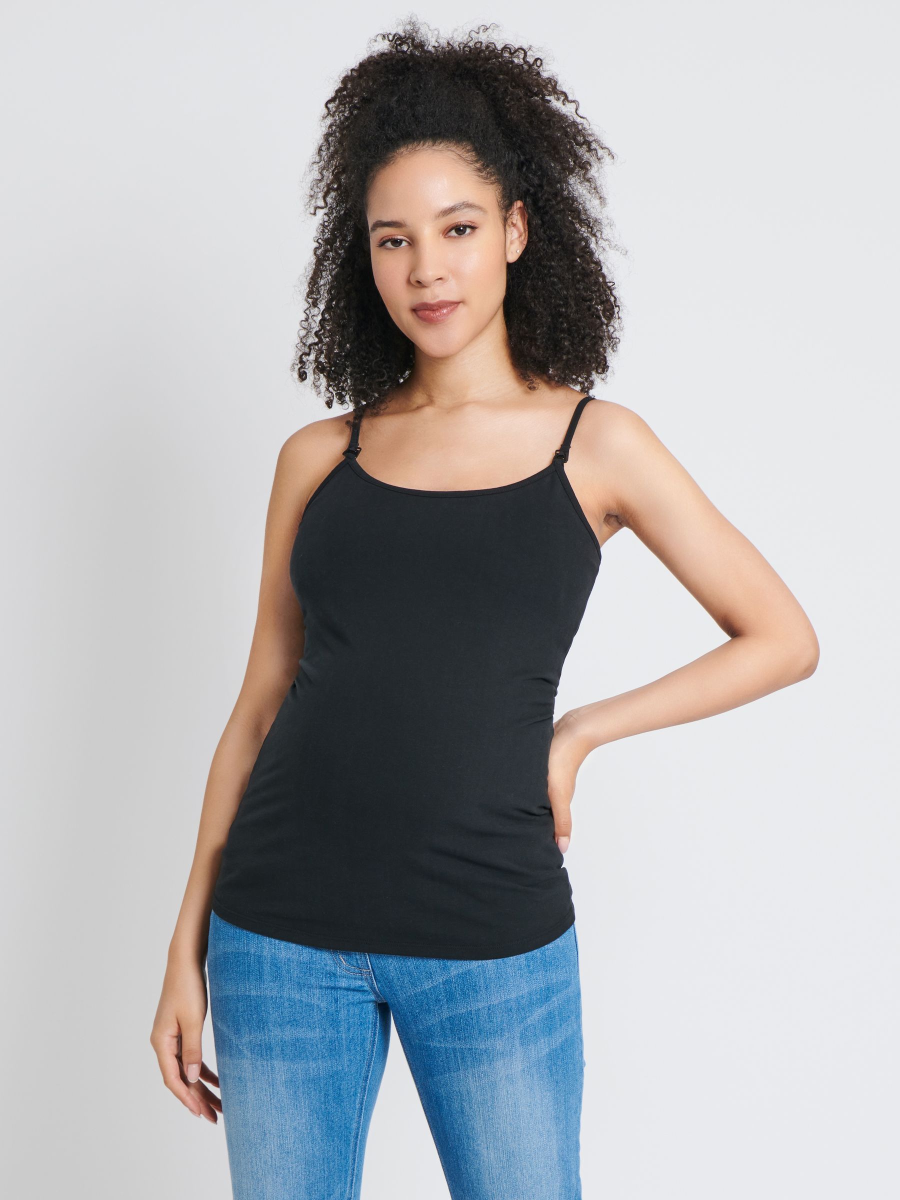 Black Maternity & Nursing Vest Top - Image 3 of 3