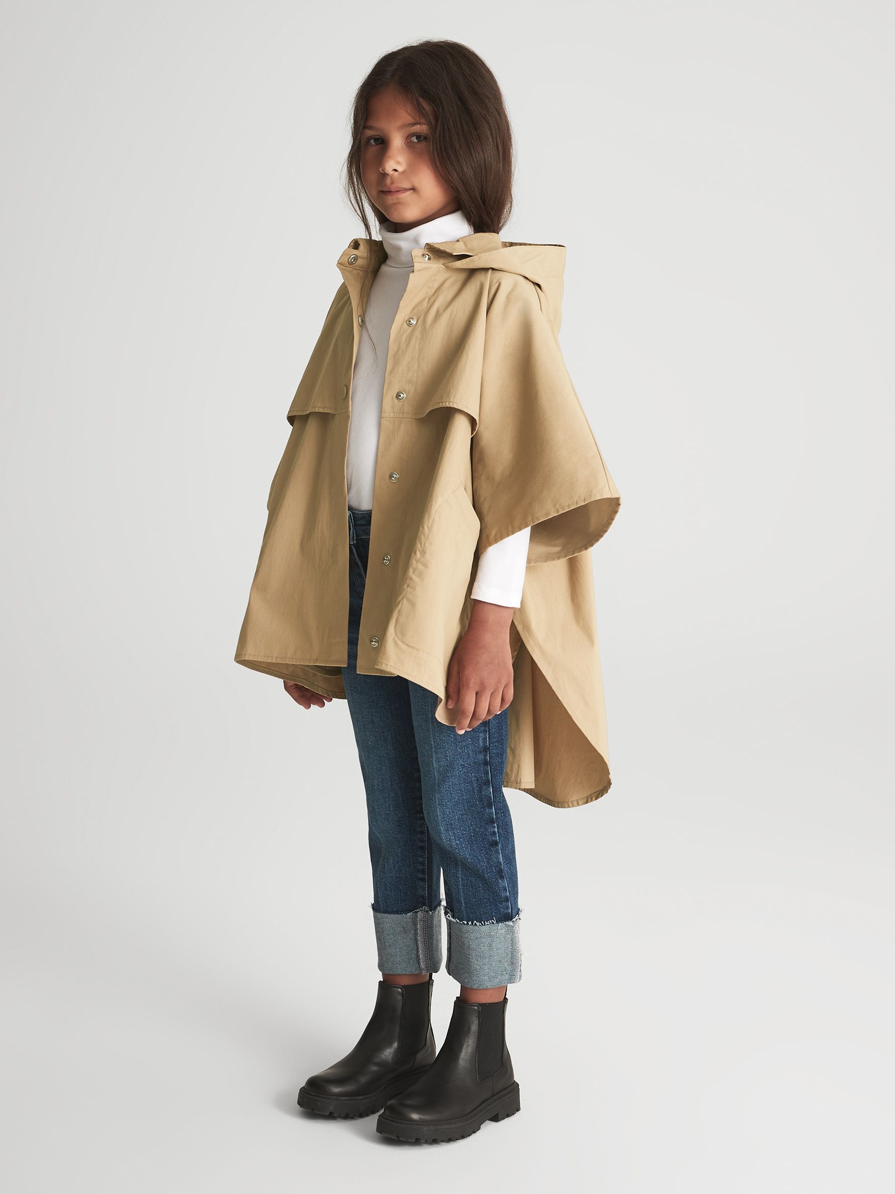 Senior Technical Poncho in Camel - Image 1 of 8 Senior Technical Poncho in Camel - Image 1 of 8