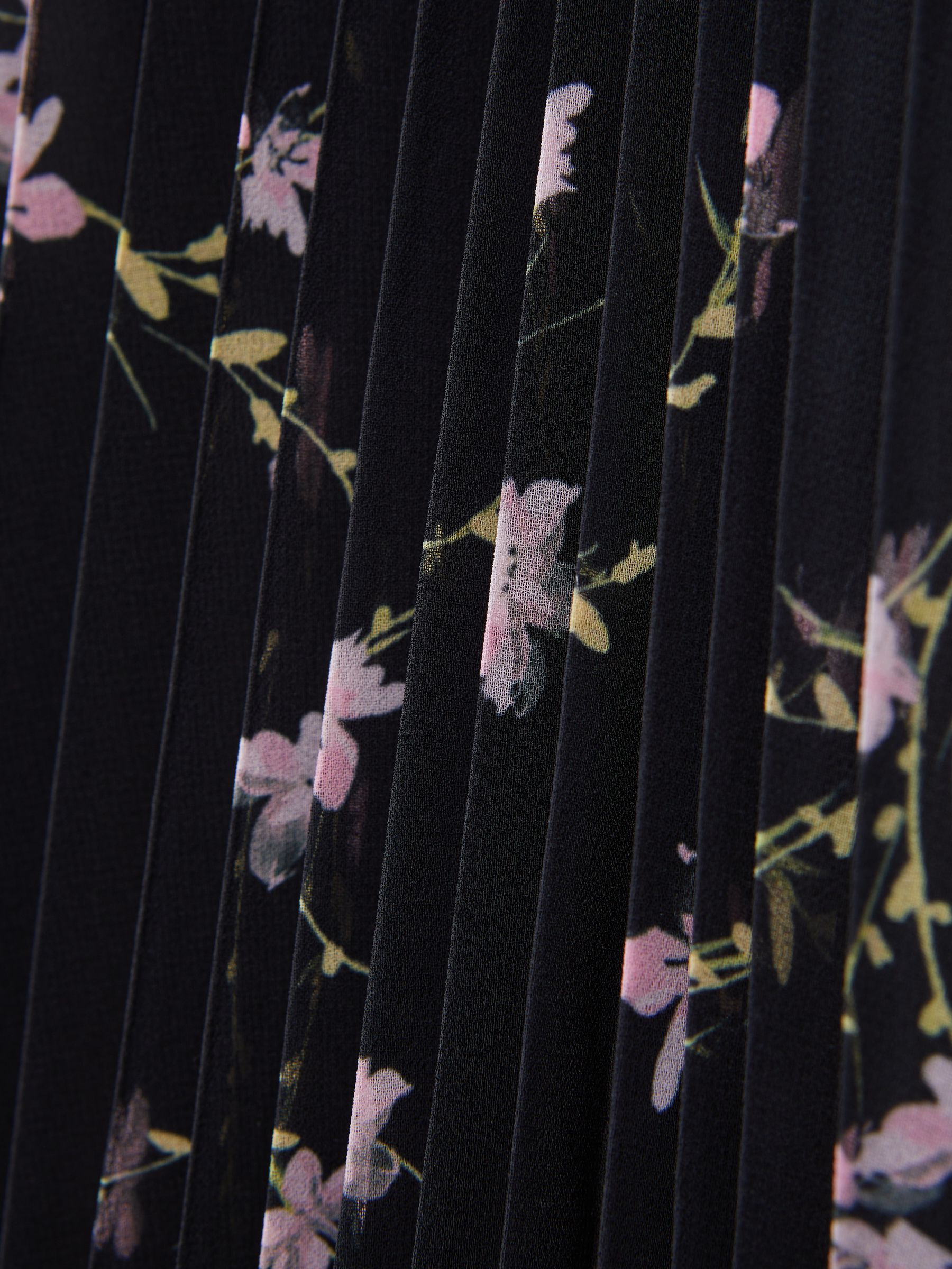 Florere Sheer Floral Ruffle Blouse in Black - Image 6 of 10