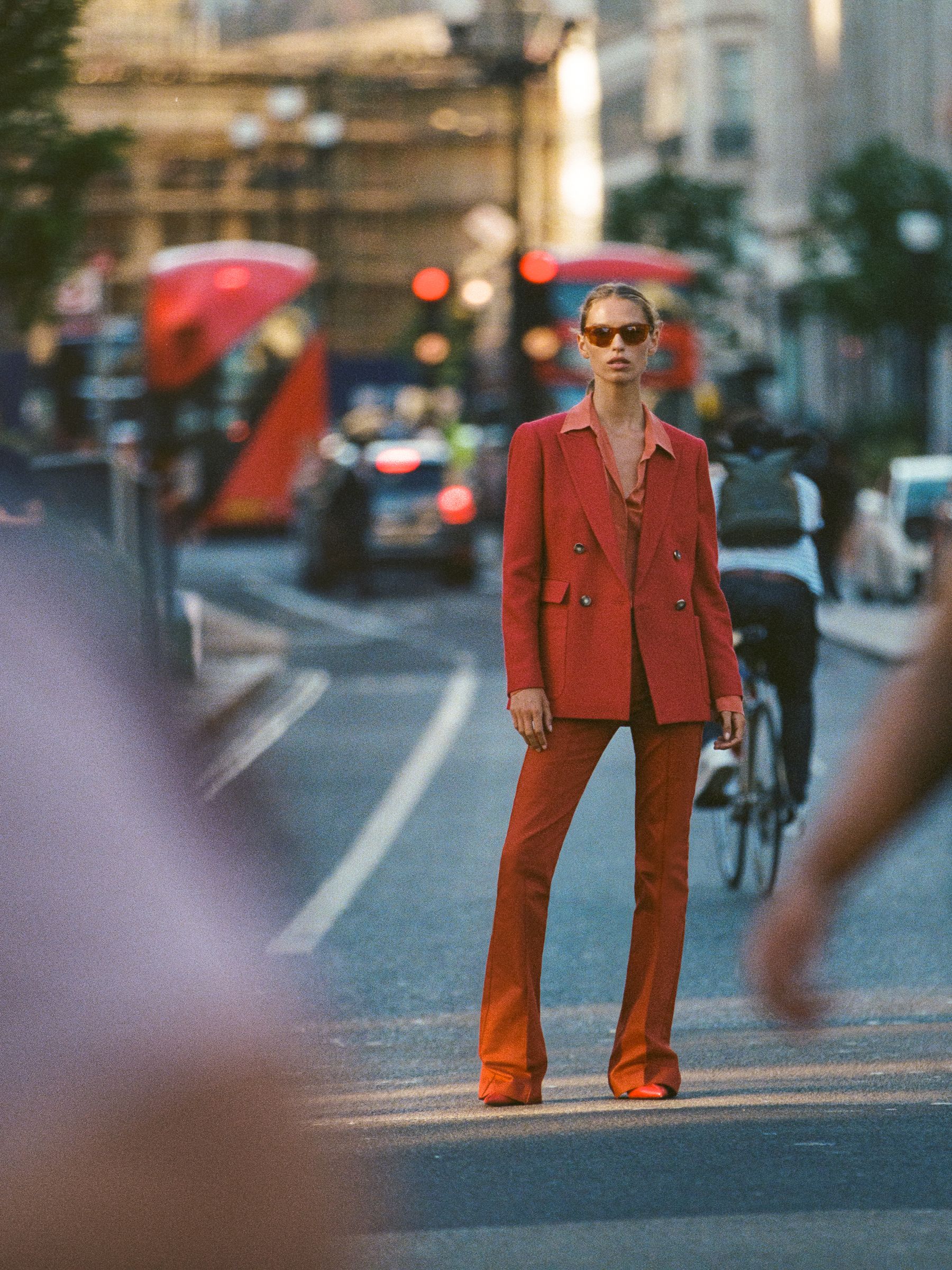 Double Breasted Blazer in Red - Image 7 of 7