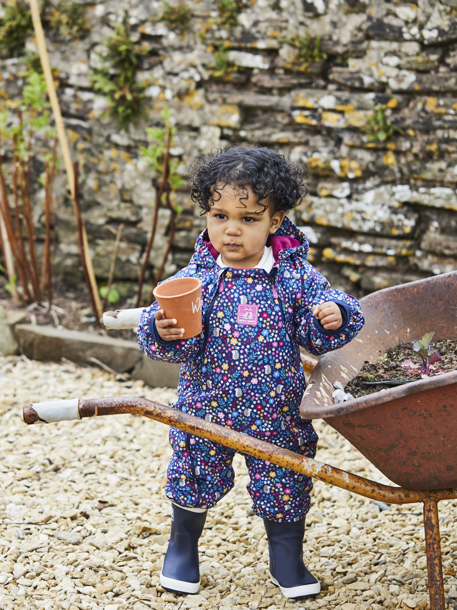 Navy Blue Woodland Waterproof Fleece Lined Puddle Suit - Image 2 of 10