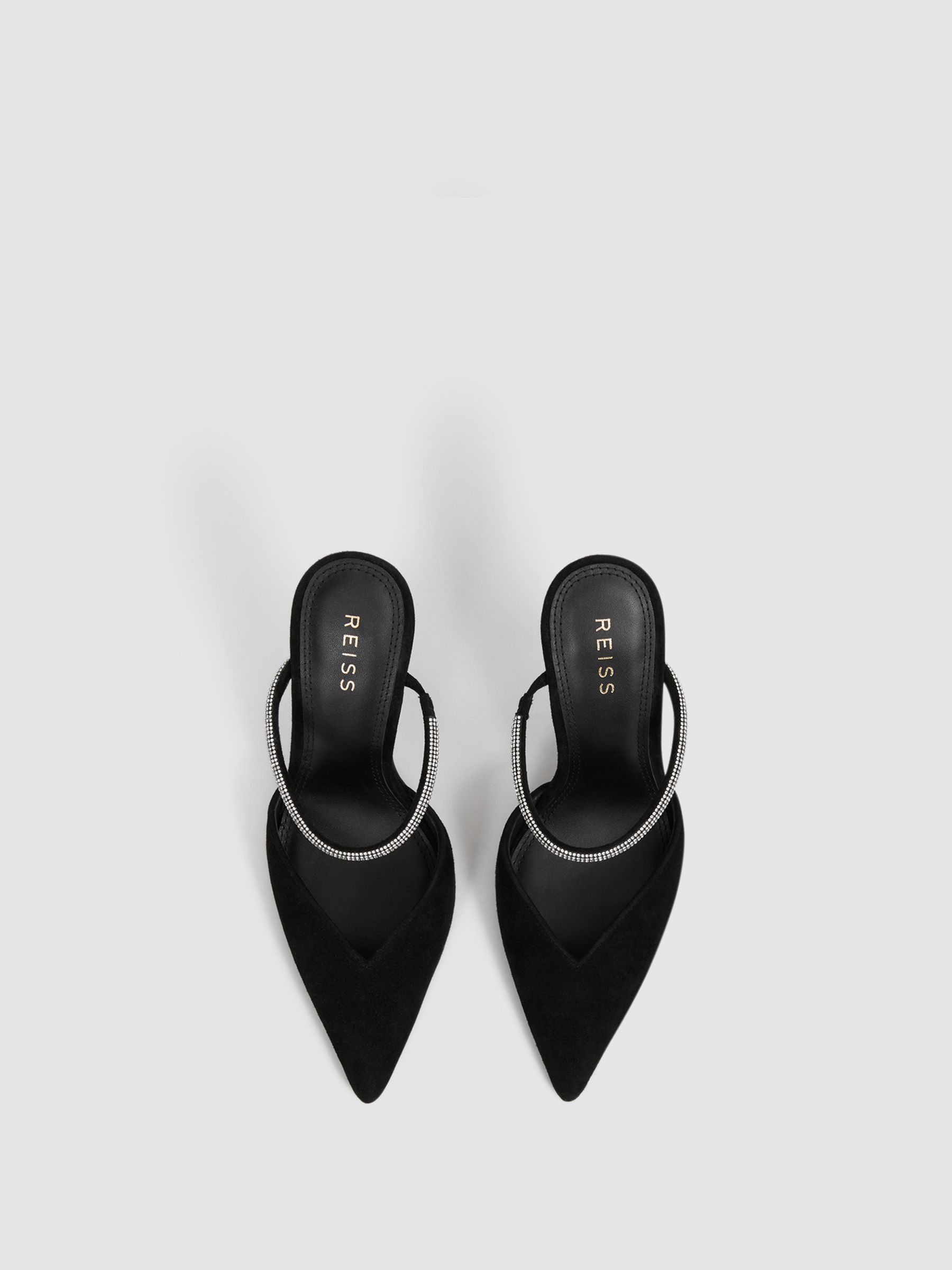 Embellished Crystal Court Shoes in Black - Image 5 of 6