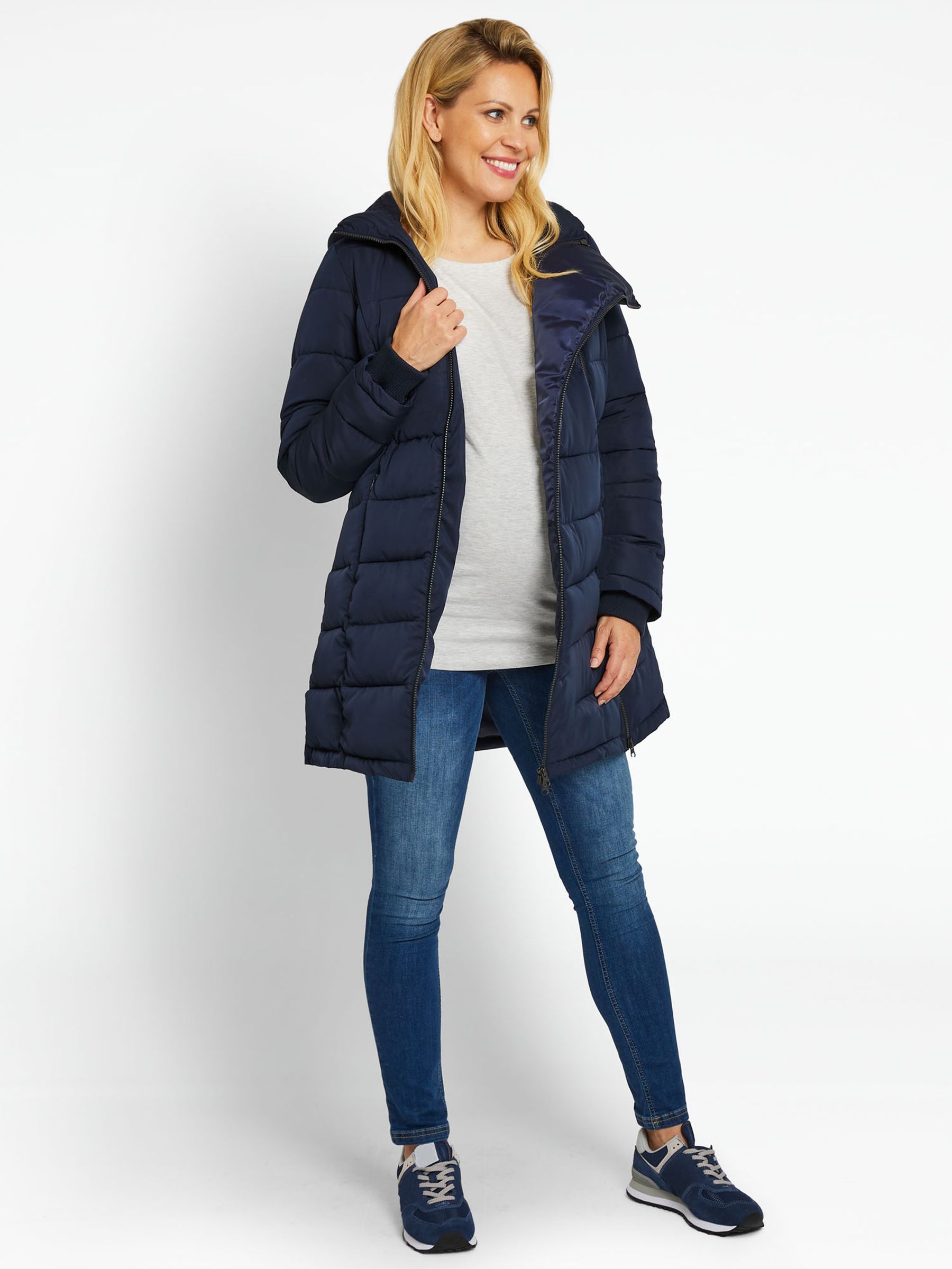 Navy Blue 2-in-1 Maternity Puffer Coat - Image 15 of 18