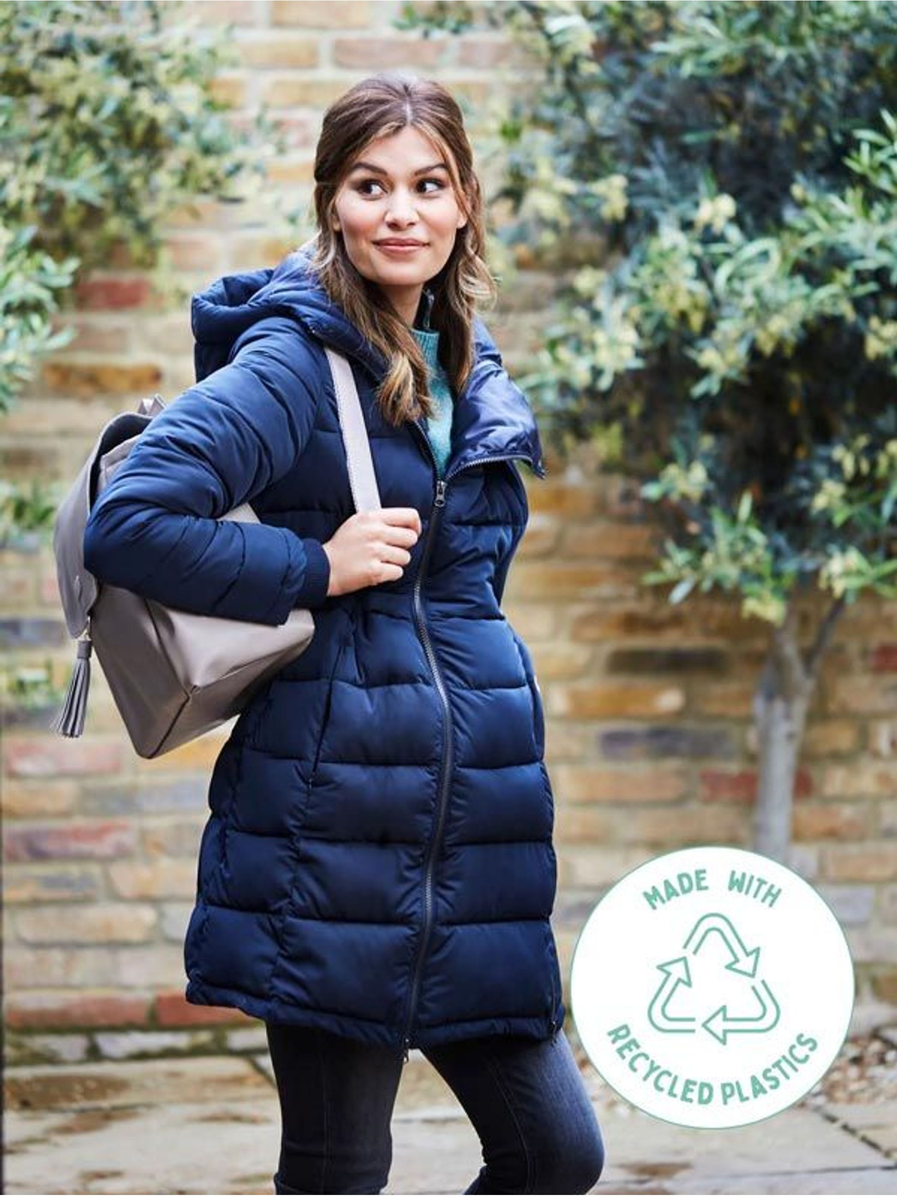 Navy Blue 2-in-1 Maternity Puffer Coat - Image 6 of 18