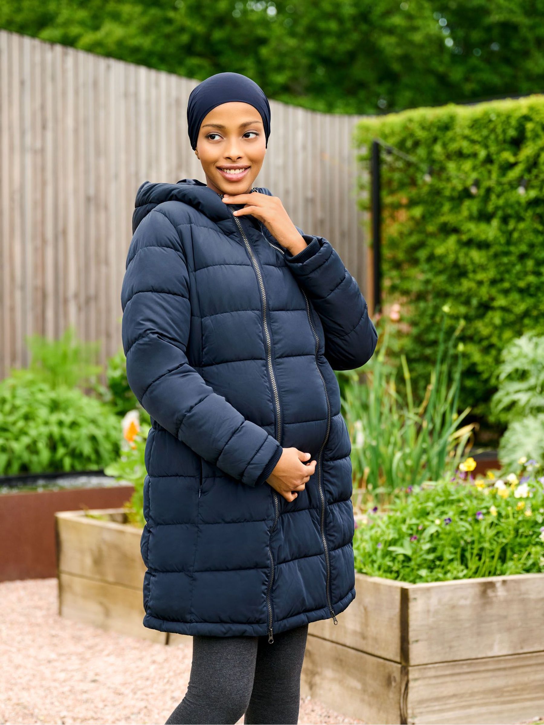 Navy Blue 2-in-1 Maternity Puffer Coat - Image 7 of 18