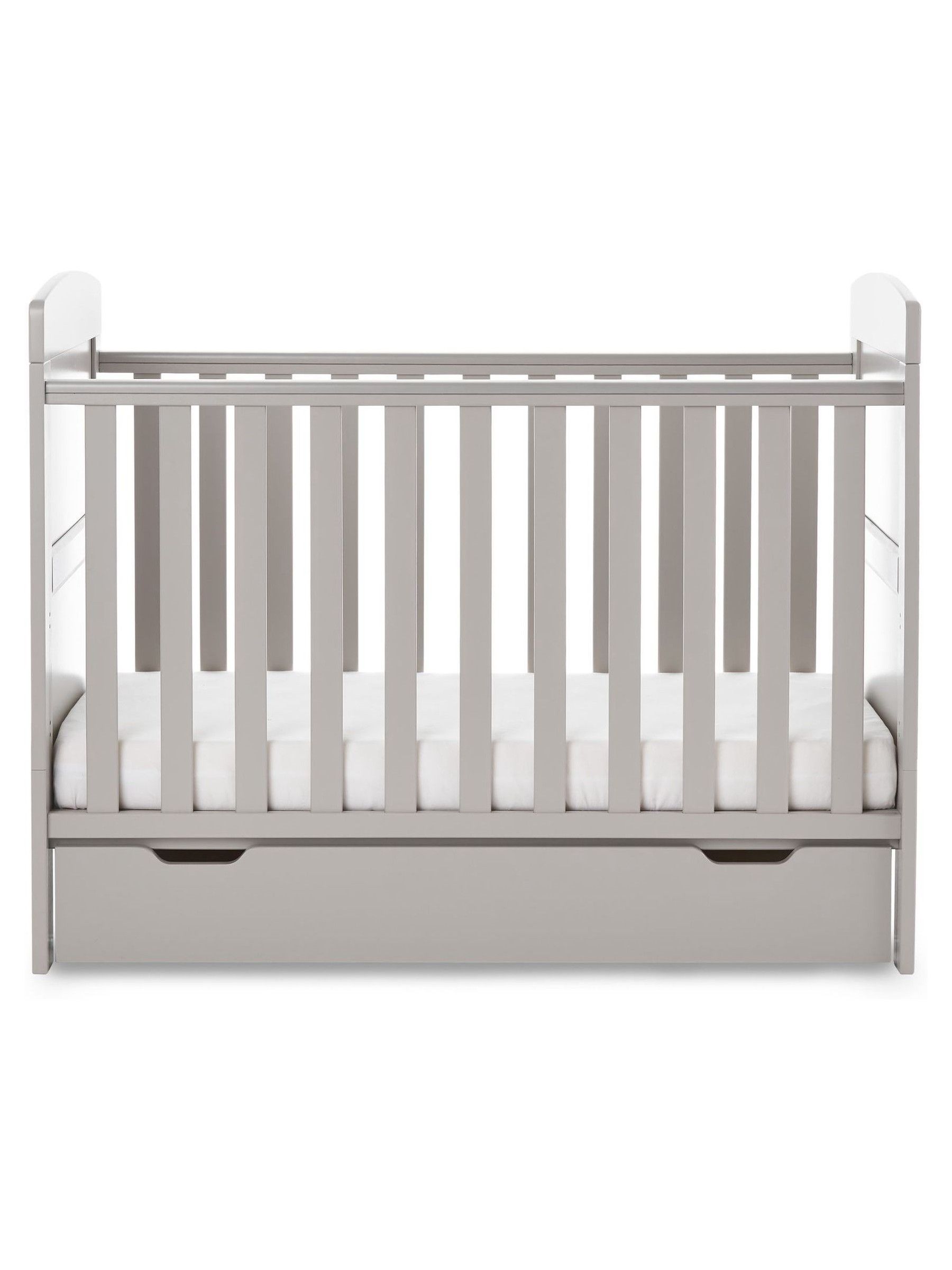 Obaby Grace Warm Grey Mini Cot Bed & Under Drawer - Image 2 of 4