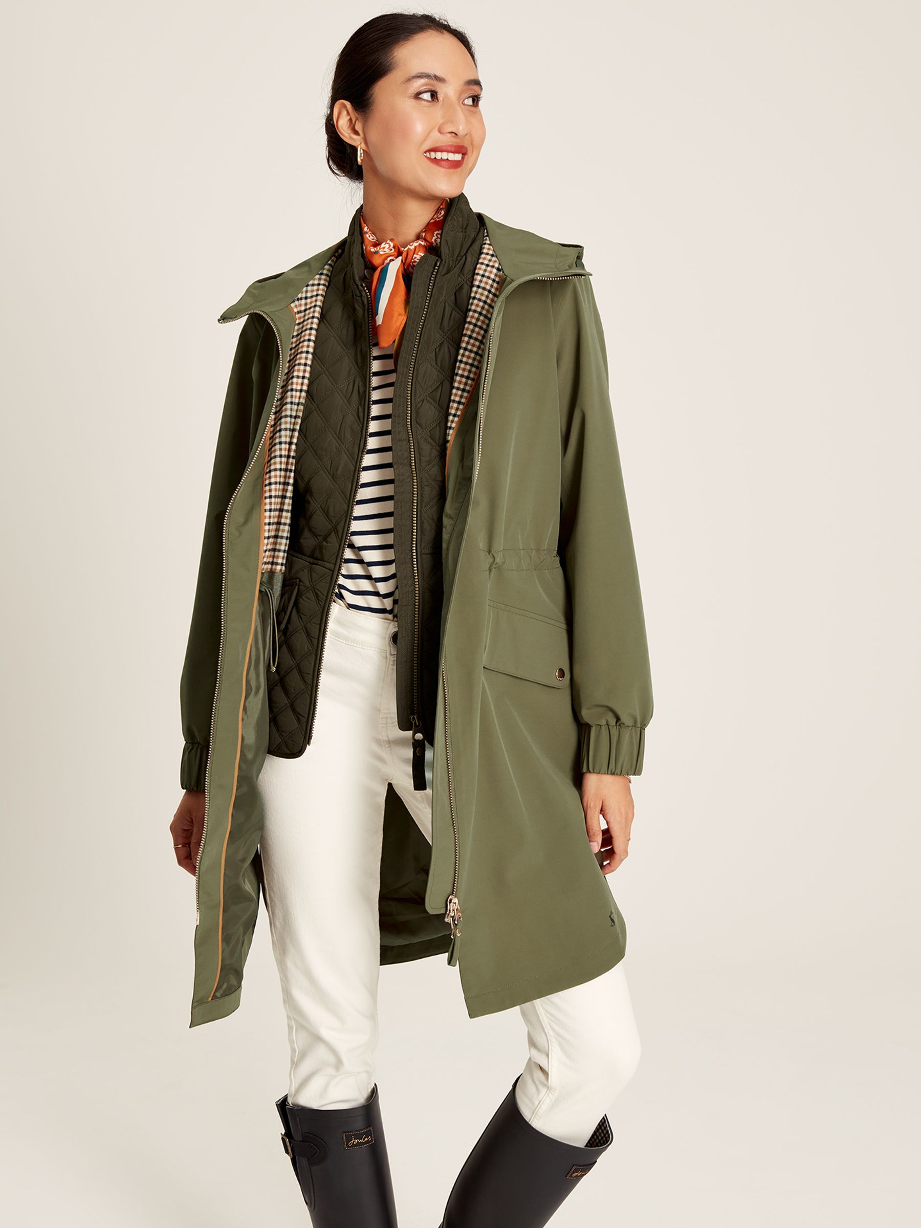 Elmfield Green Waterproof Raincoat With Hood - Image 3 of 7