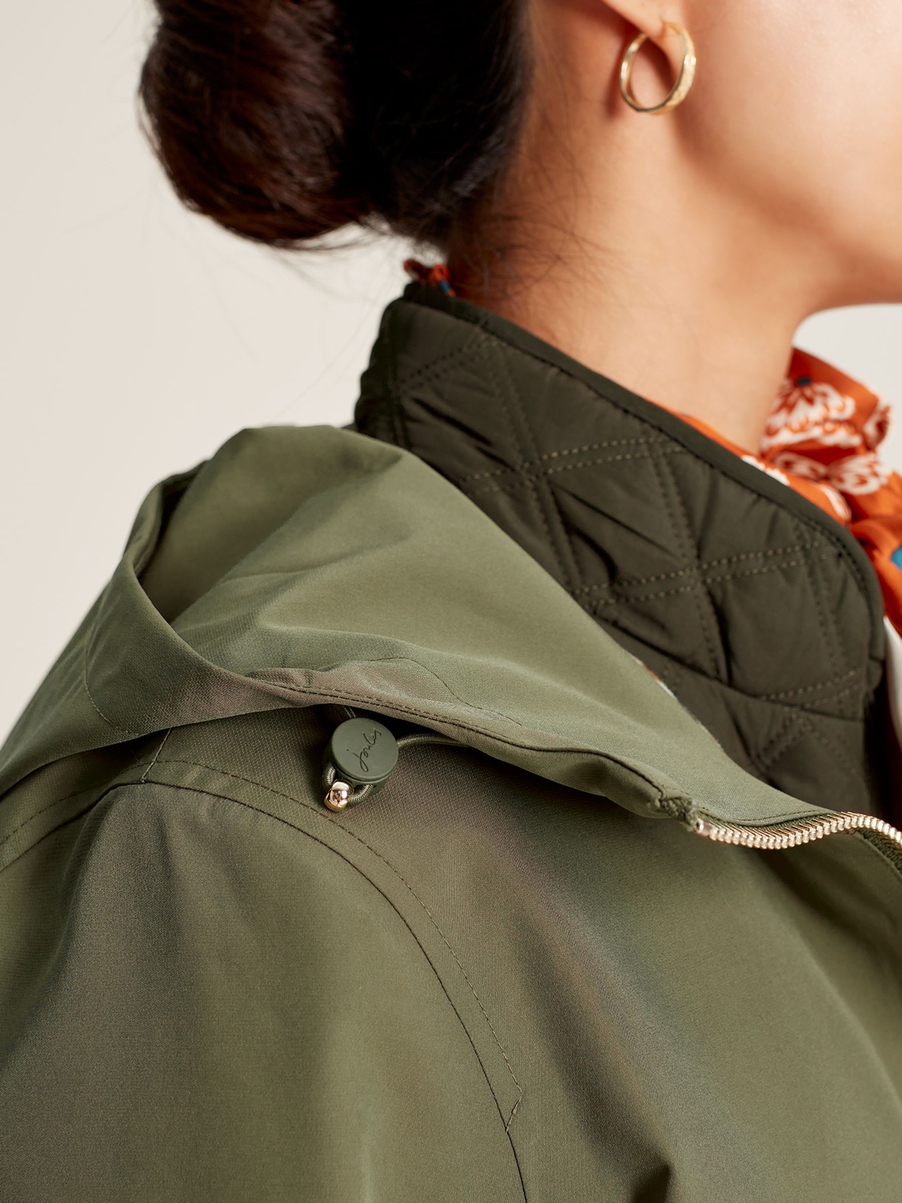 Elmfield Green Waterproof Raincoat With Hood - Image 5 of 7