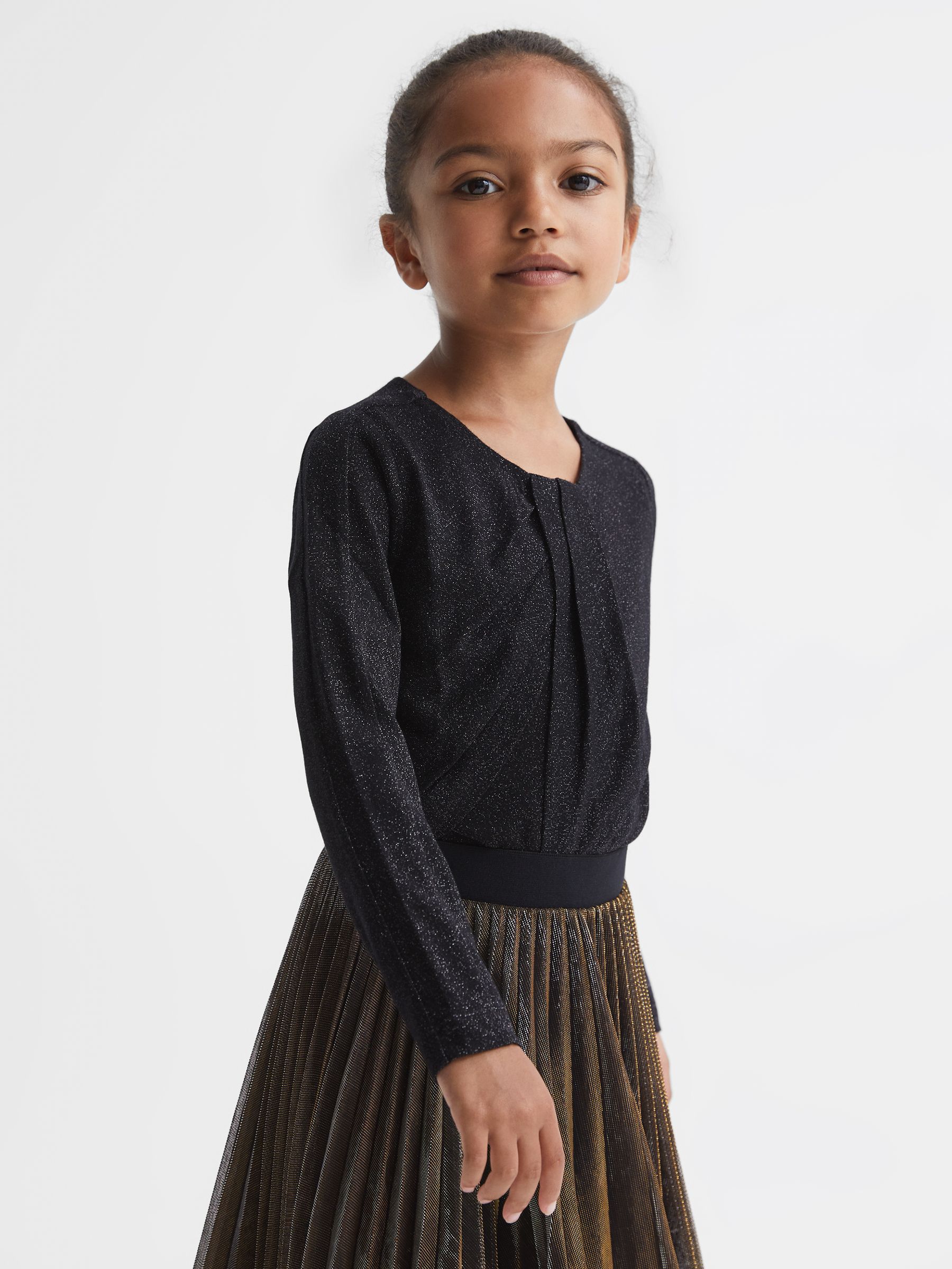 Junior Twist Front Jersey Top in Black - Image 1 of 6