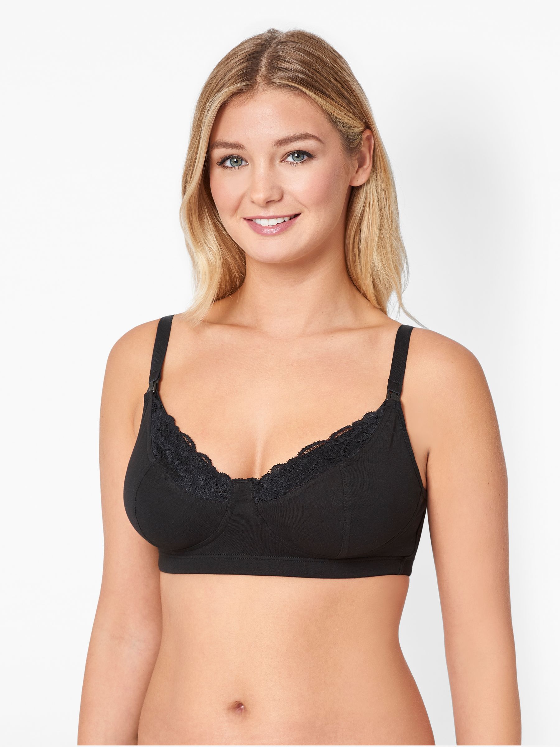 Black Lace Trim Maternity & Nursing Bra - Image 3 of 3