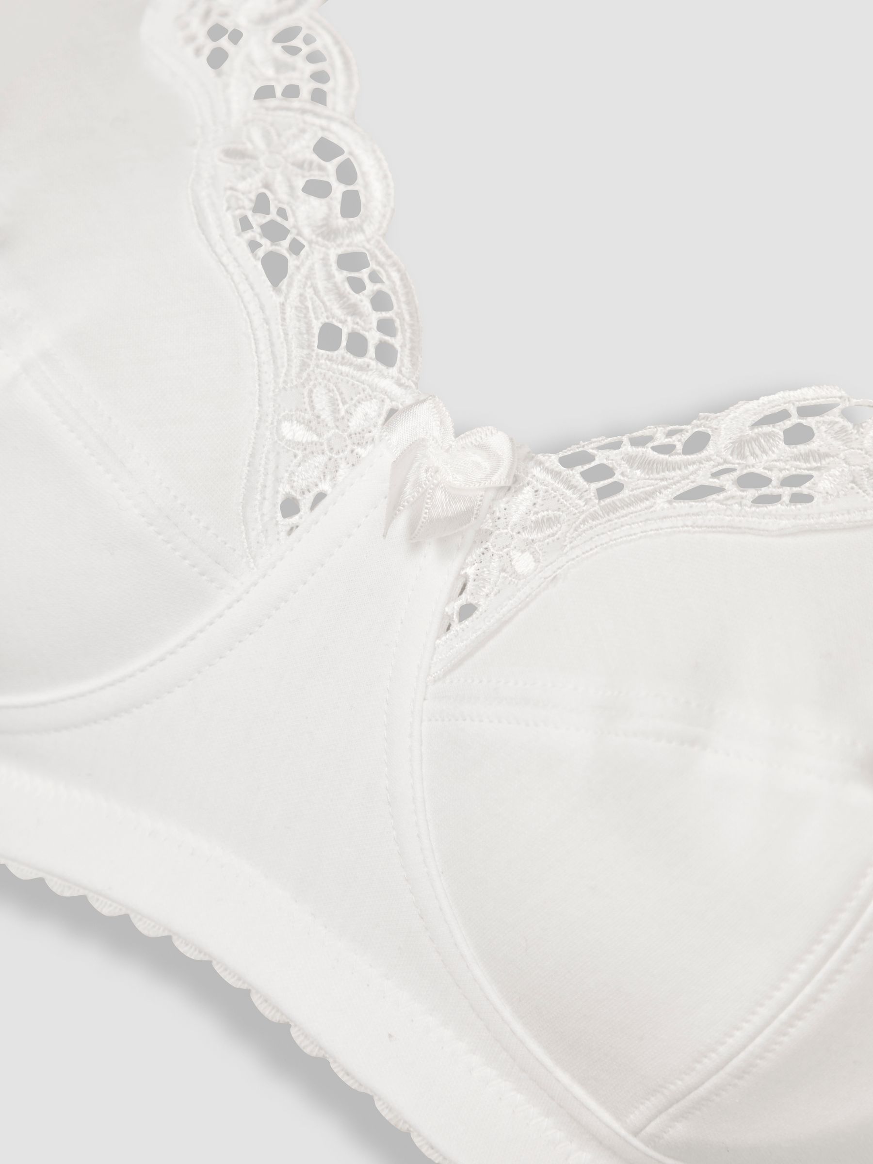 White Maternity & Nursing Lace Trim Bra - Image 5 of 5