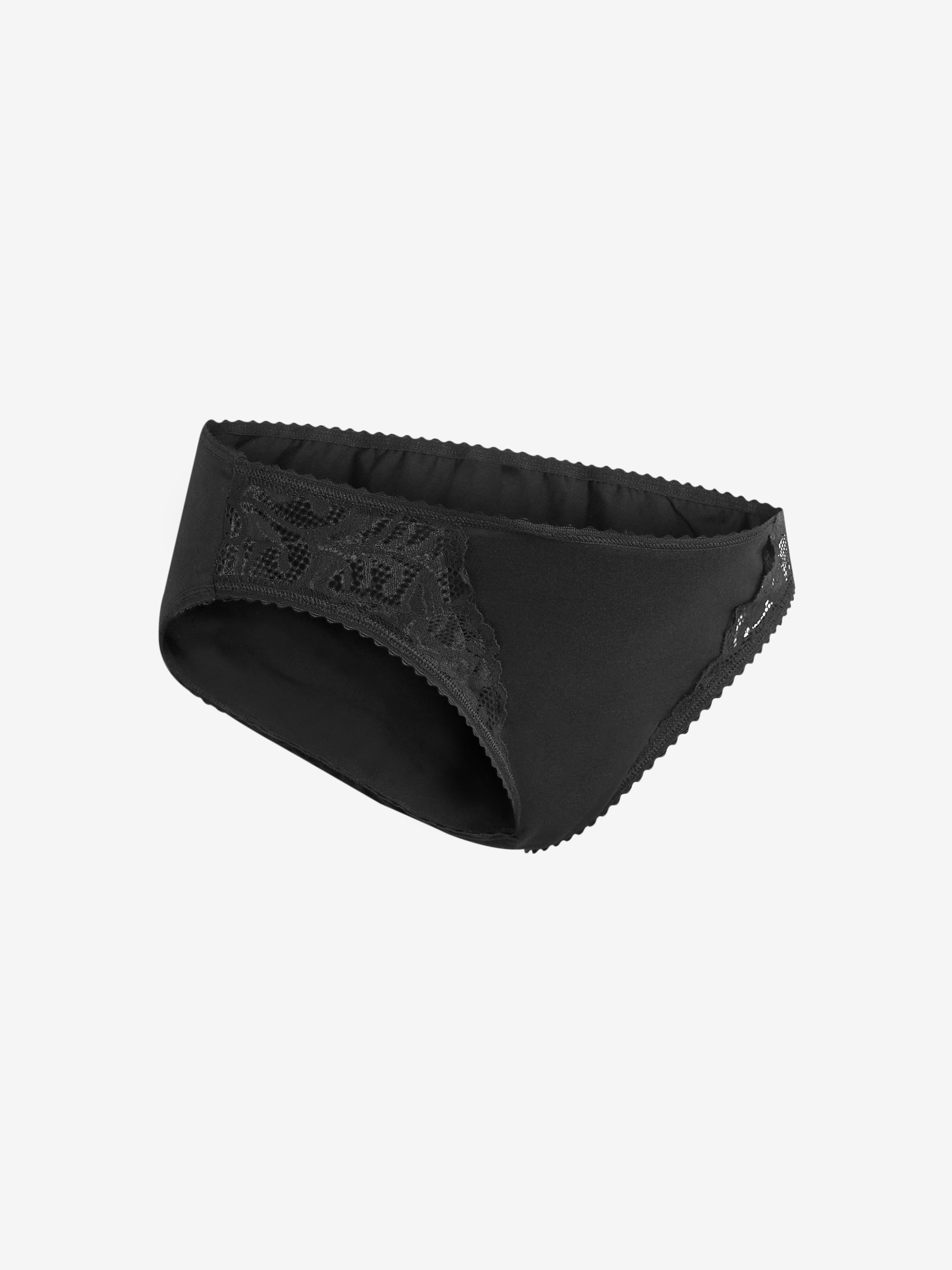 Black 3-Pack Lace Trim Maternity Knickers - Image 4 of 5