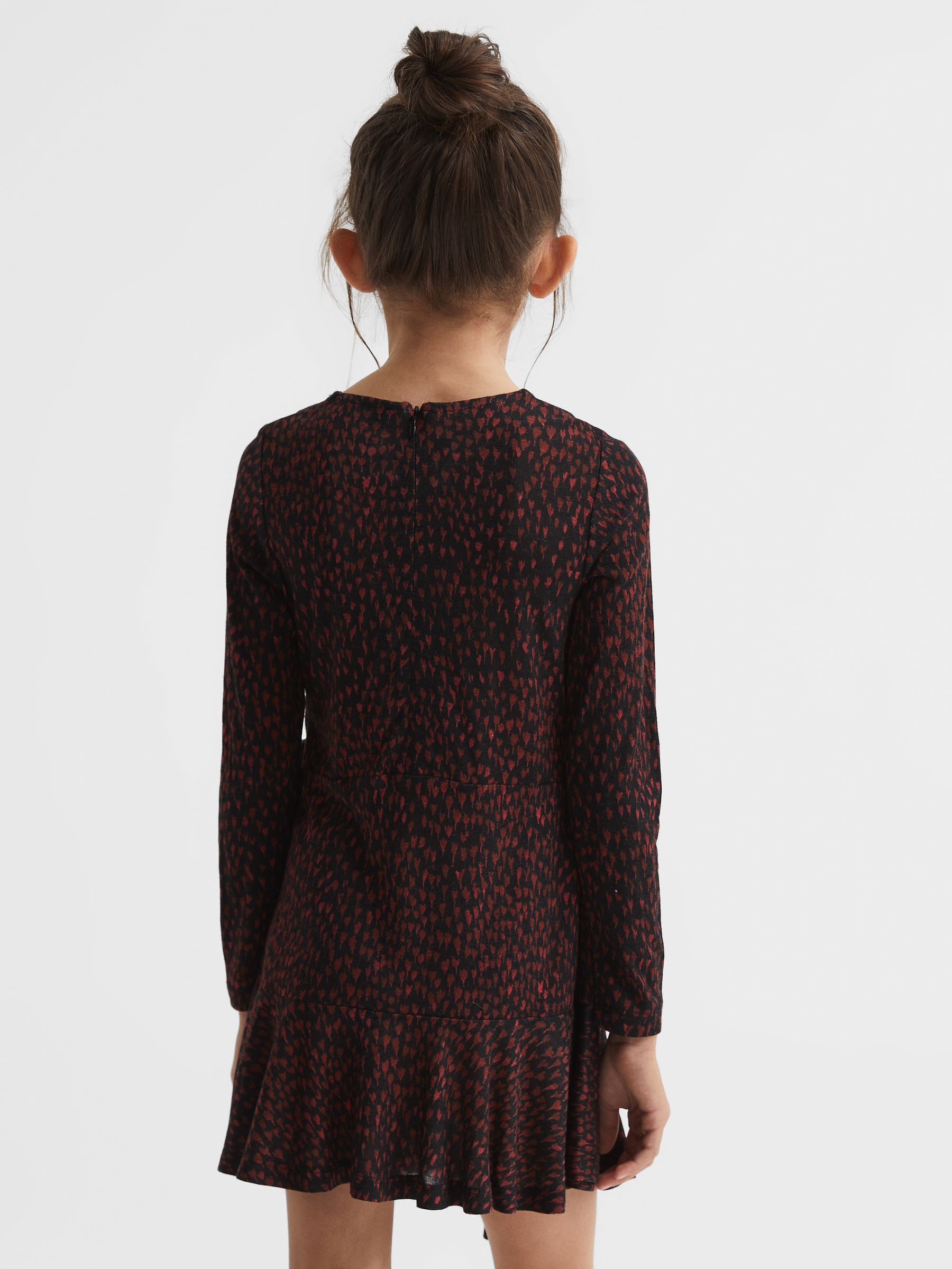Printed Jersey Dress in Black Print - Image 5 of 7