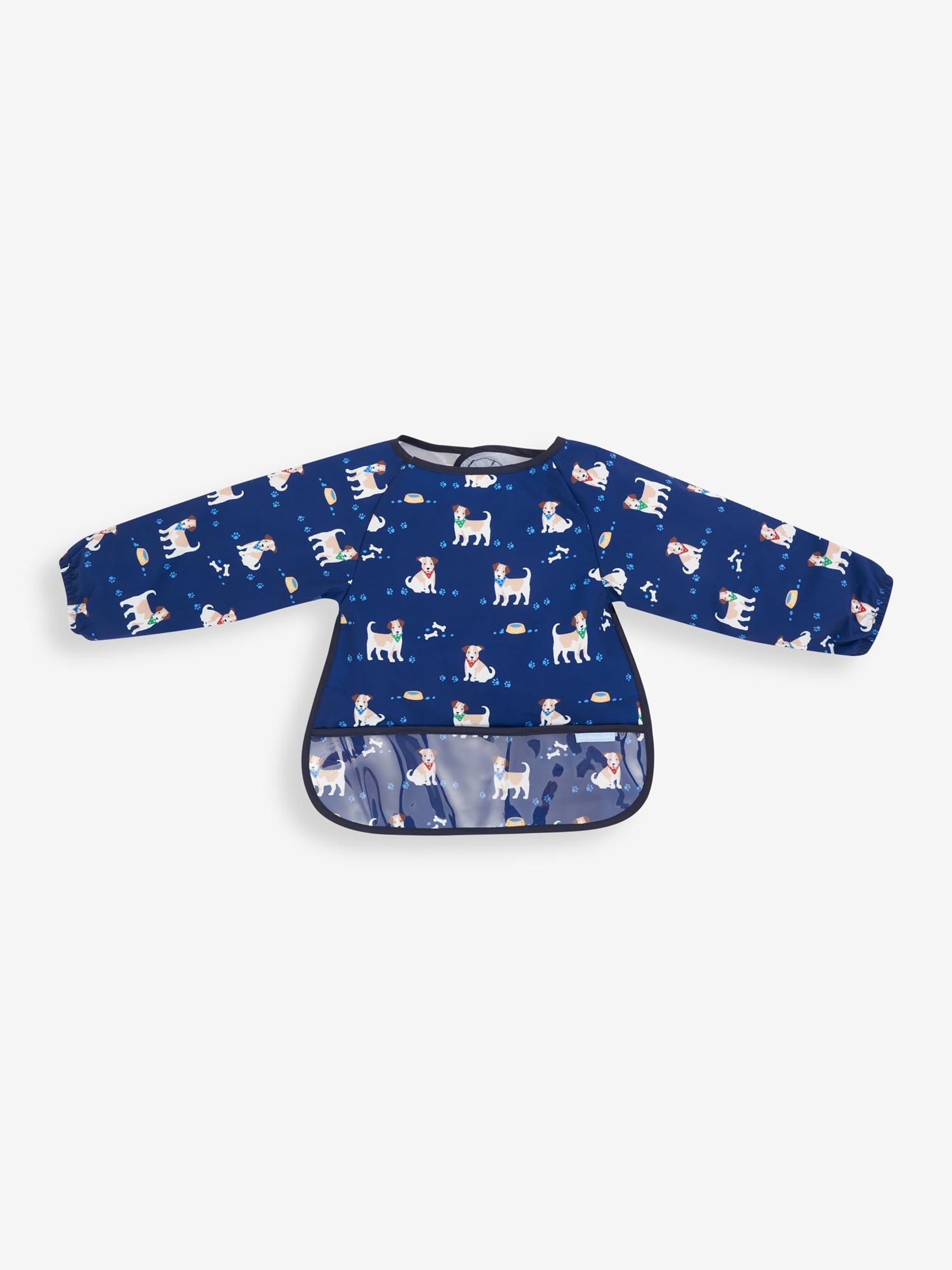 Deluxe Sleeved Bib in Navy Blue Dog - Image 3 of 3